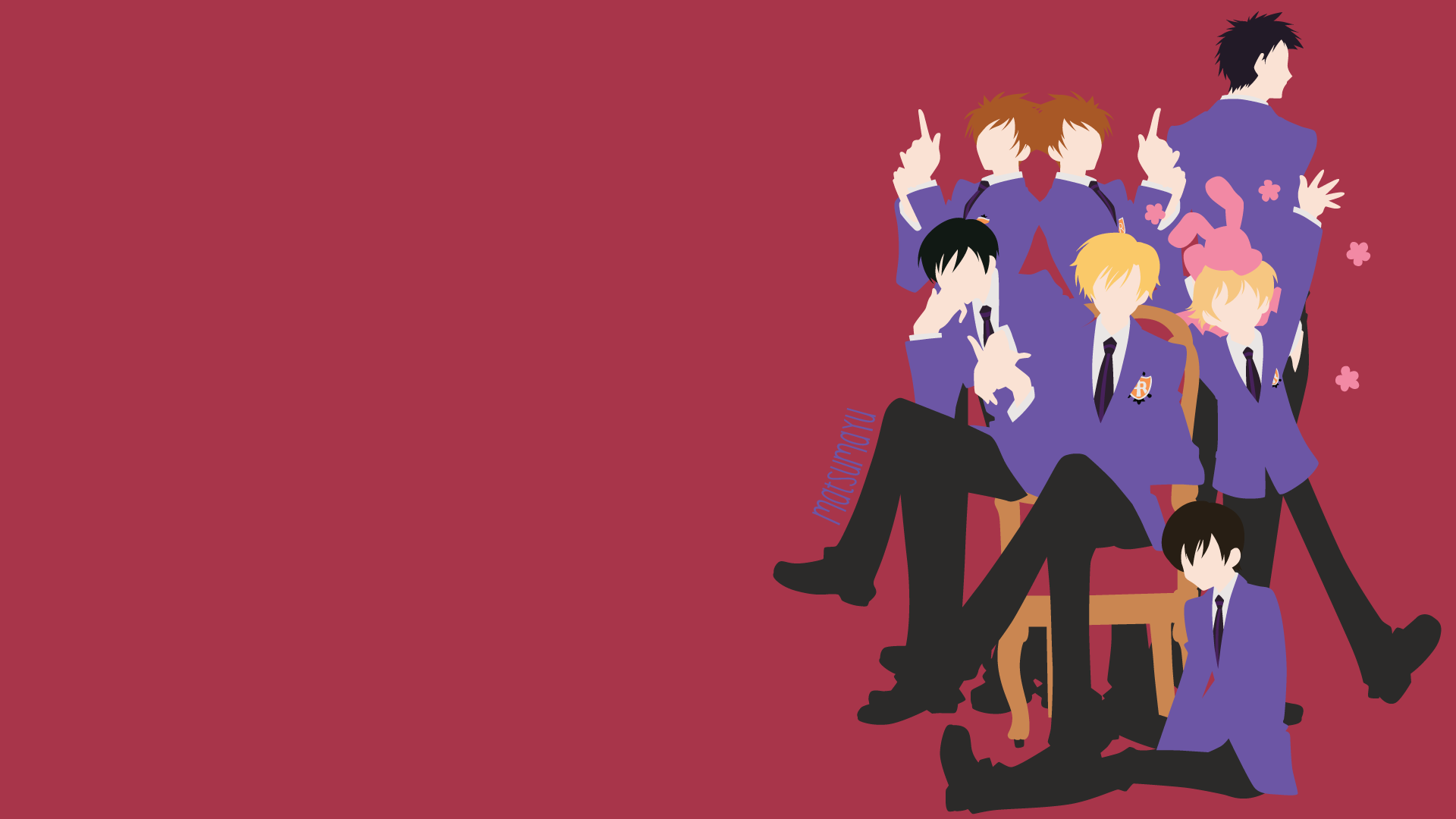 Ouran Host Club Fujioka Haruhi Suoh Tamaki Haninozuka Mitsukuni Ootori Kyoya Hitachiin Hikaru Hitach 1920x1080