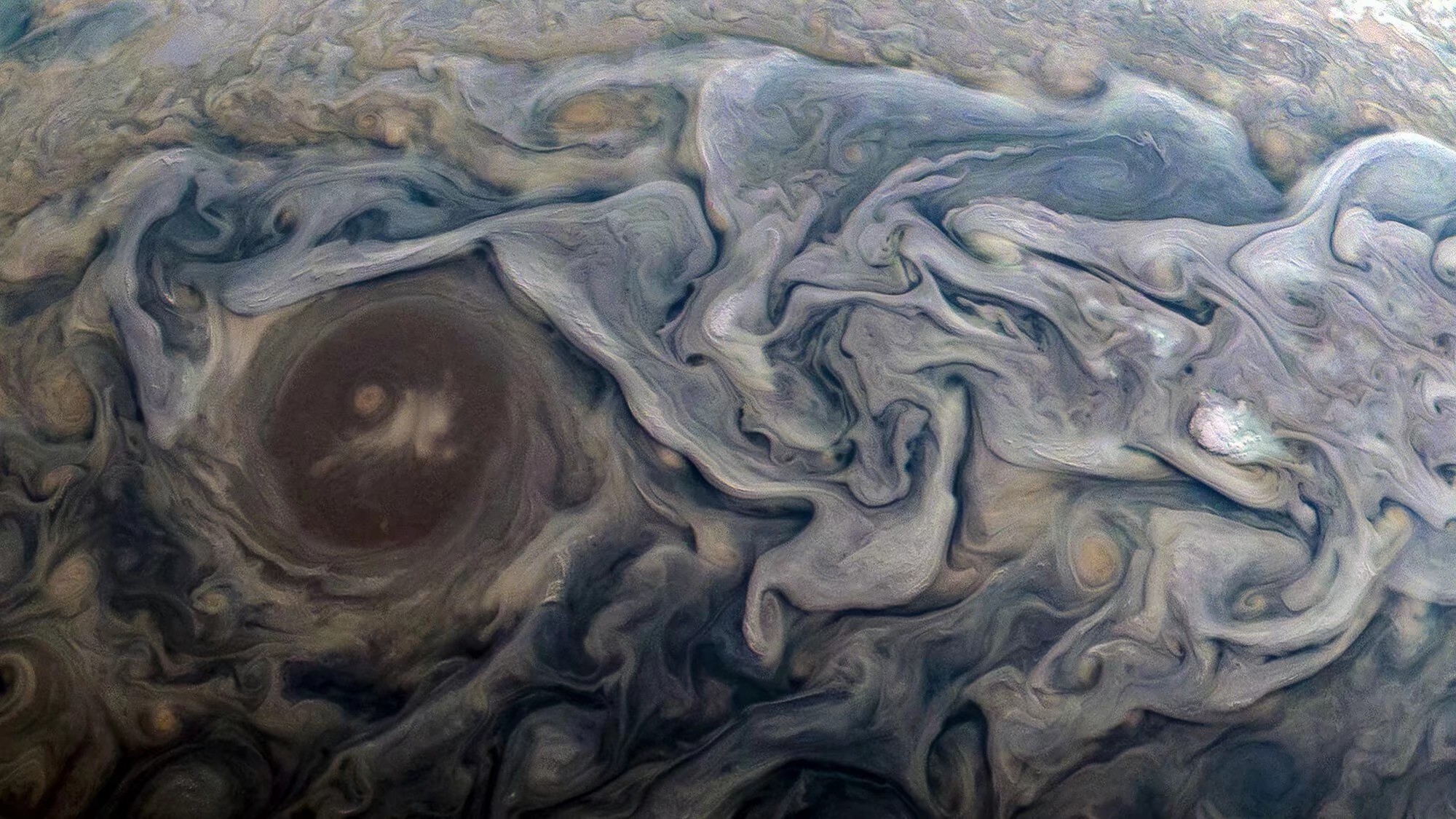Jupiter Color Burst Circle Of Dust Solar System Planet Digital Art Space 2000x1125