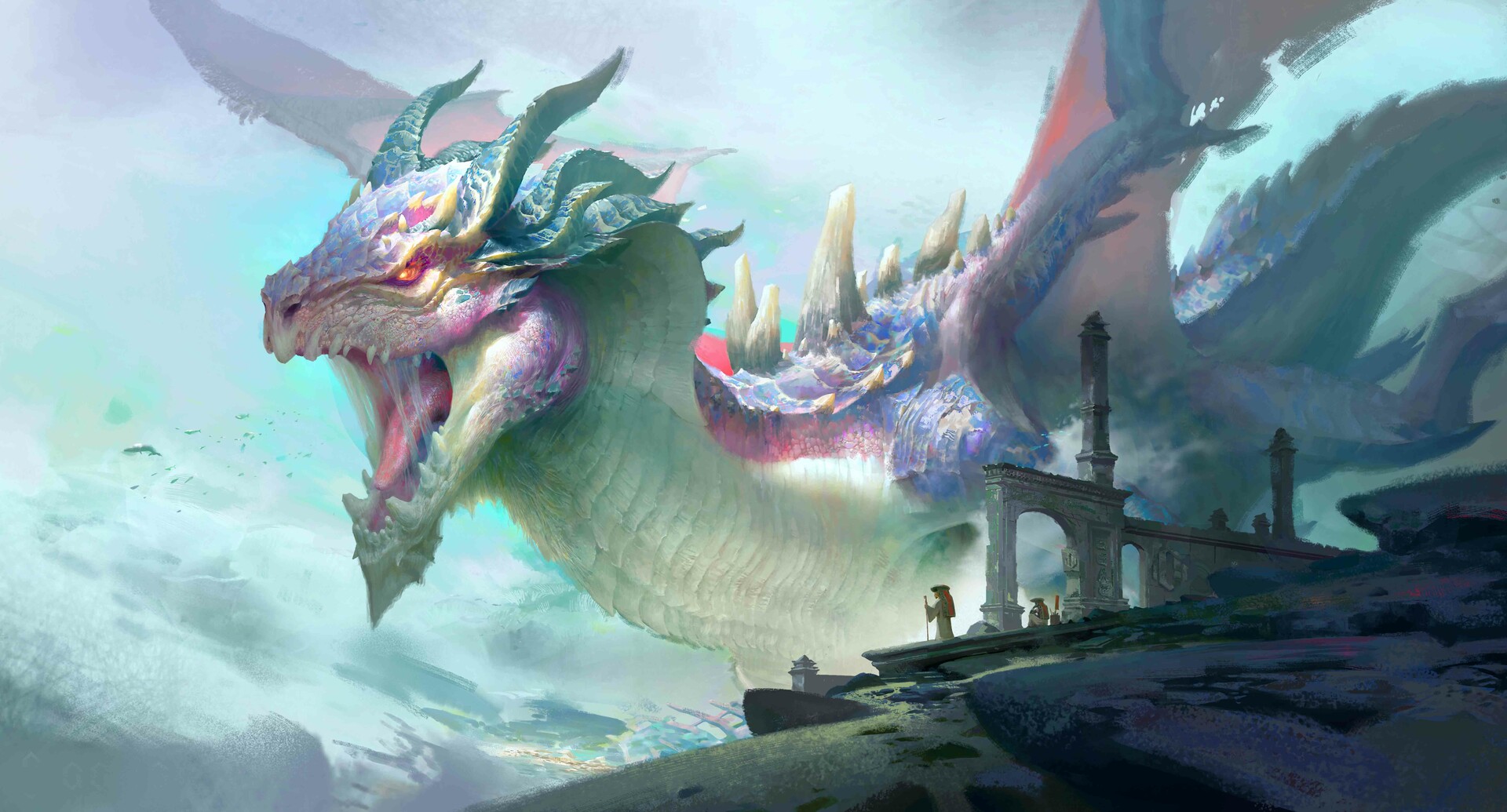 Ya Lun Digital Art Fantasy Art Dragon 1920x1035