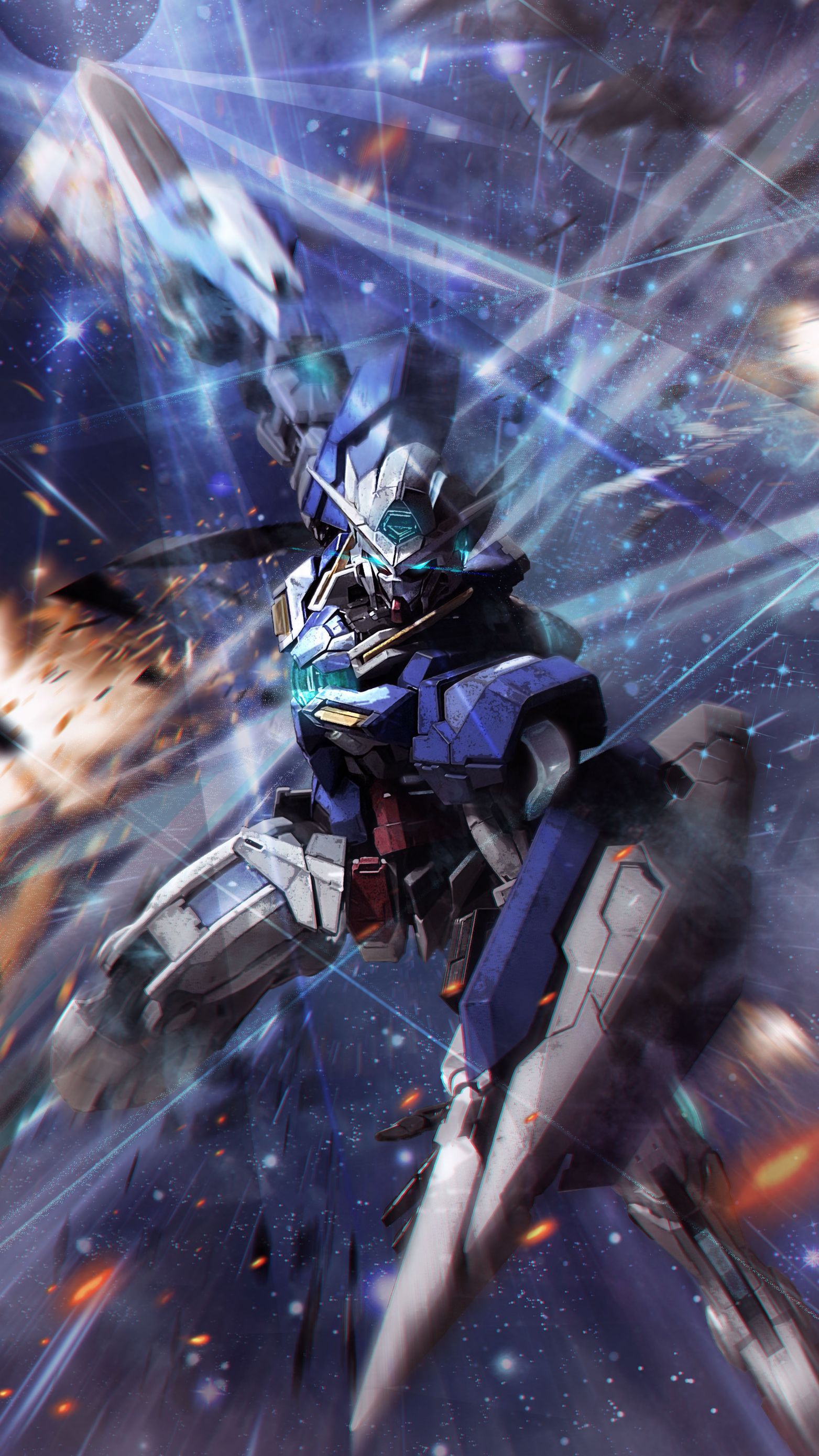Anime Robot Gundam Mobile Suit Gundam 00 Gundam Exia Super Robot Wars Artwork Digital Art Fan Art 1563x2778