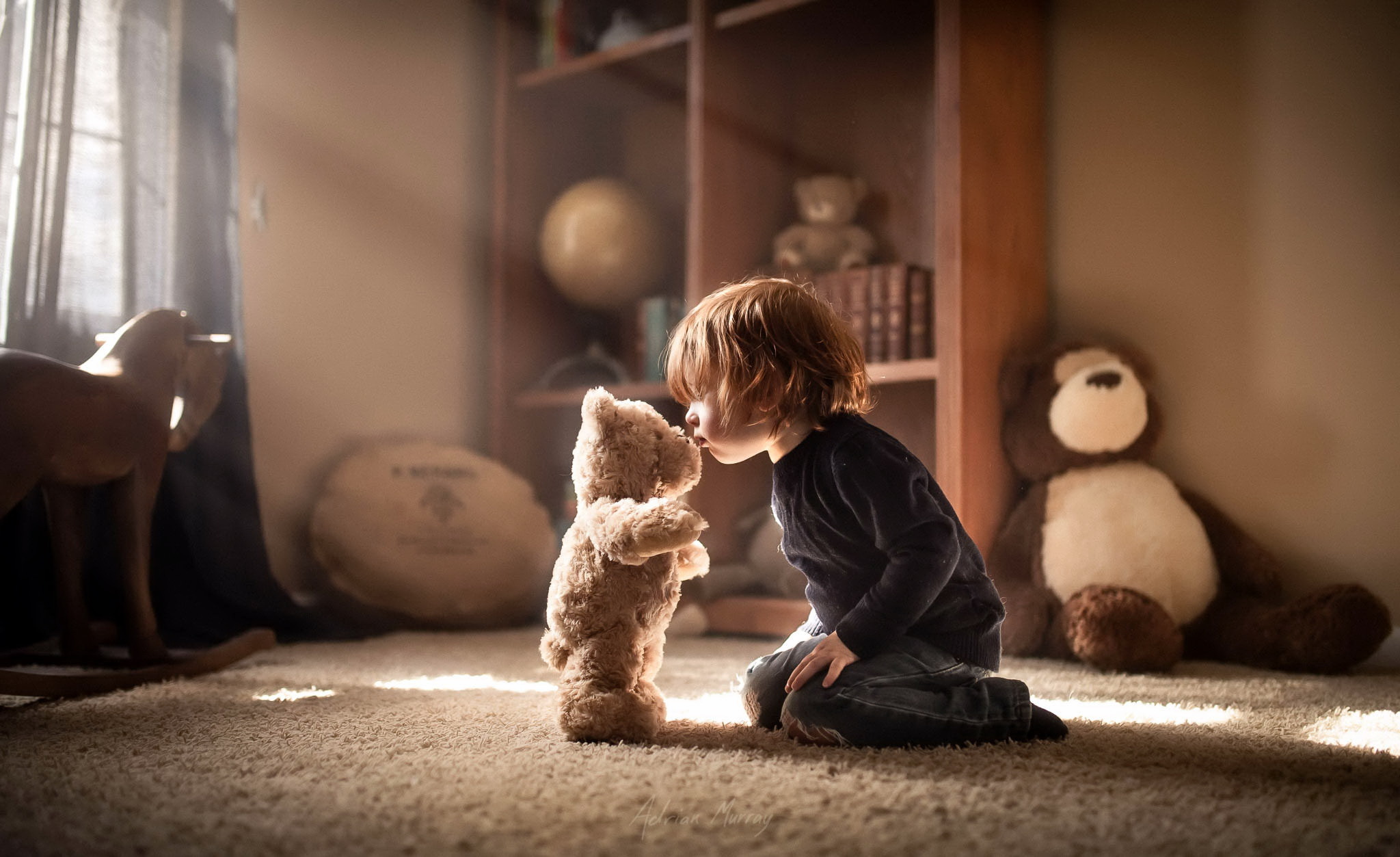 Boy Child Little Boy Stuffed Animal Sunbeam Teddy Bear 2048x1253