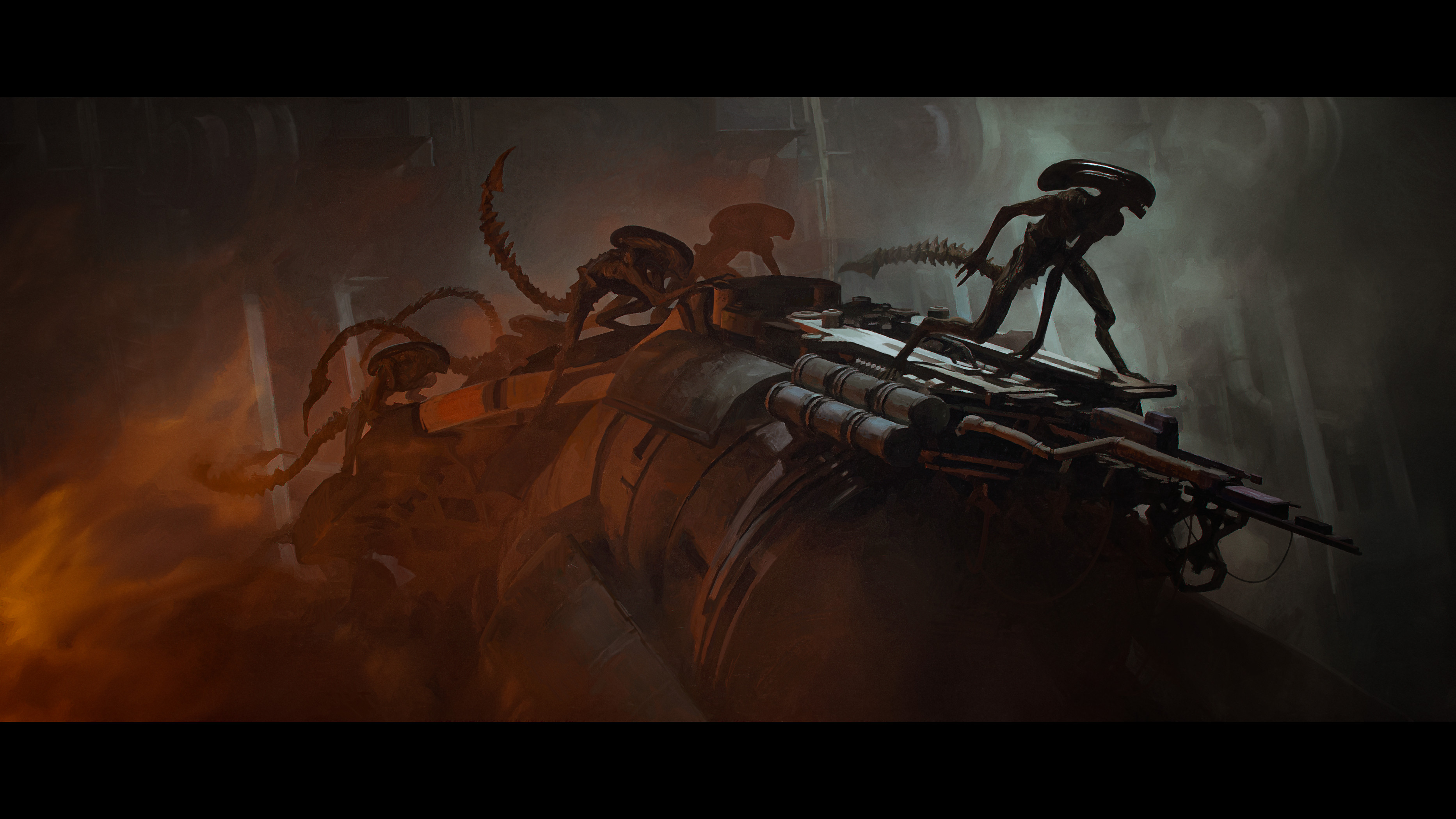 Aliens Xenomorph Horror Science Fiction Creature Artwork Tomasz Zarucki 3731x2098