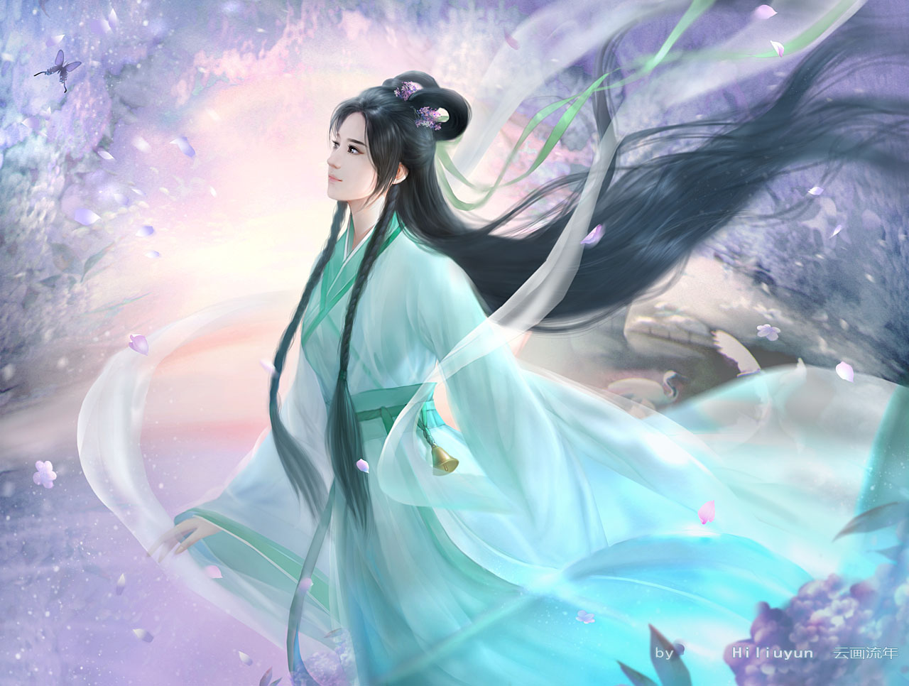 WuXia Digital Art CG Original Characters Fantasy Girl HiLiuyun 1280x966