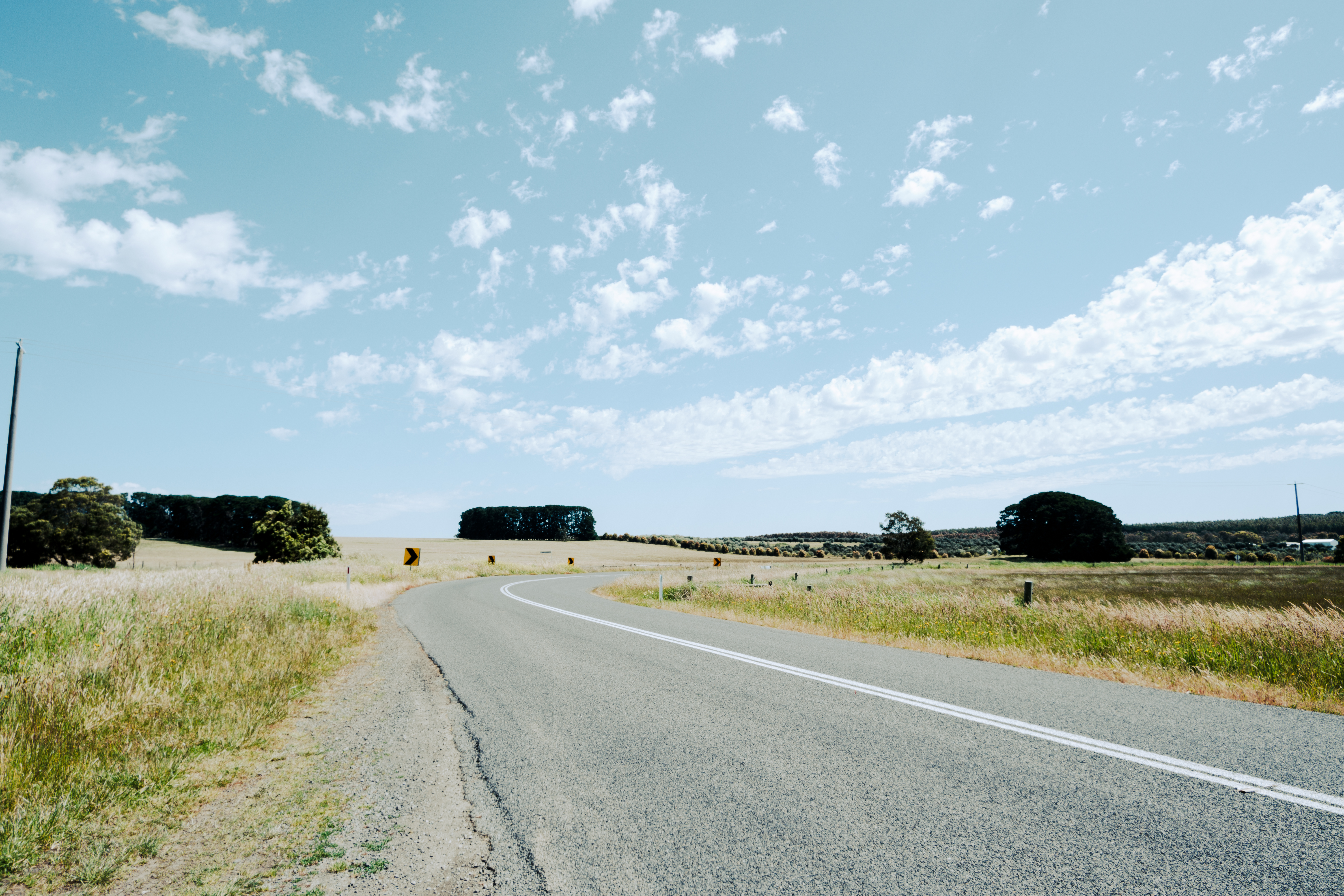 Australia Nature Highway Road Grass Trees Photography 6000x4000