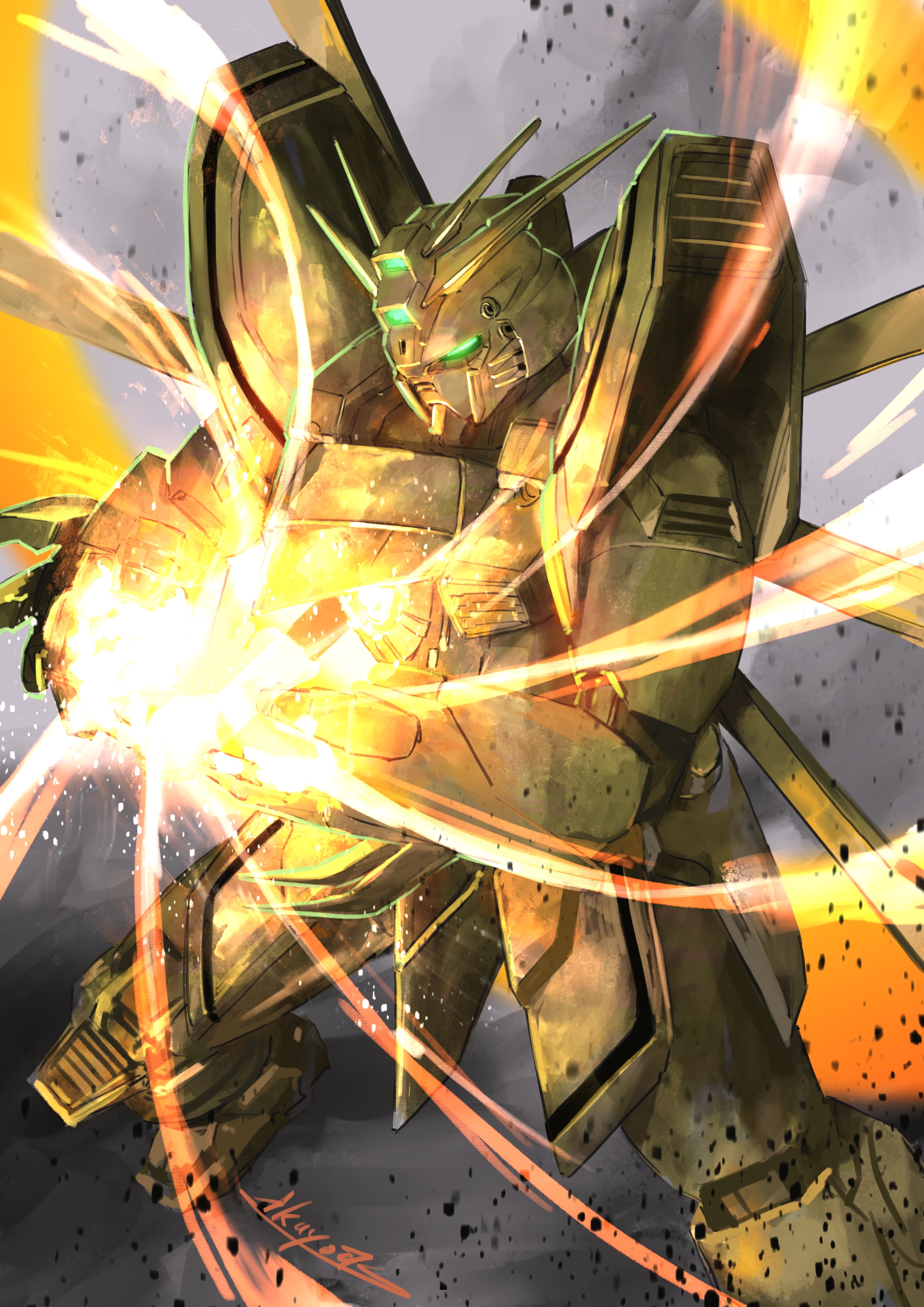 Anime Mechs Super Robot Wars Mobile Fighter G Gundam God Gundam Artwork Digital Art Fan Art 2480x3508