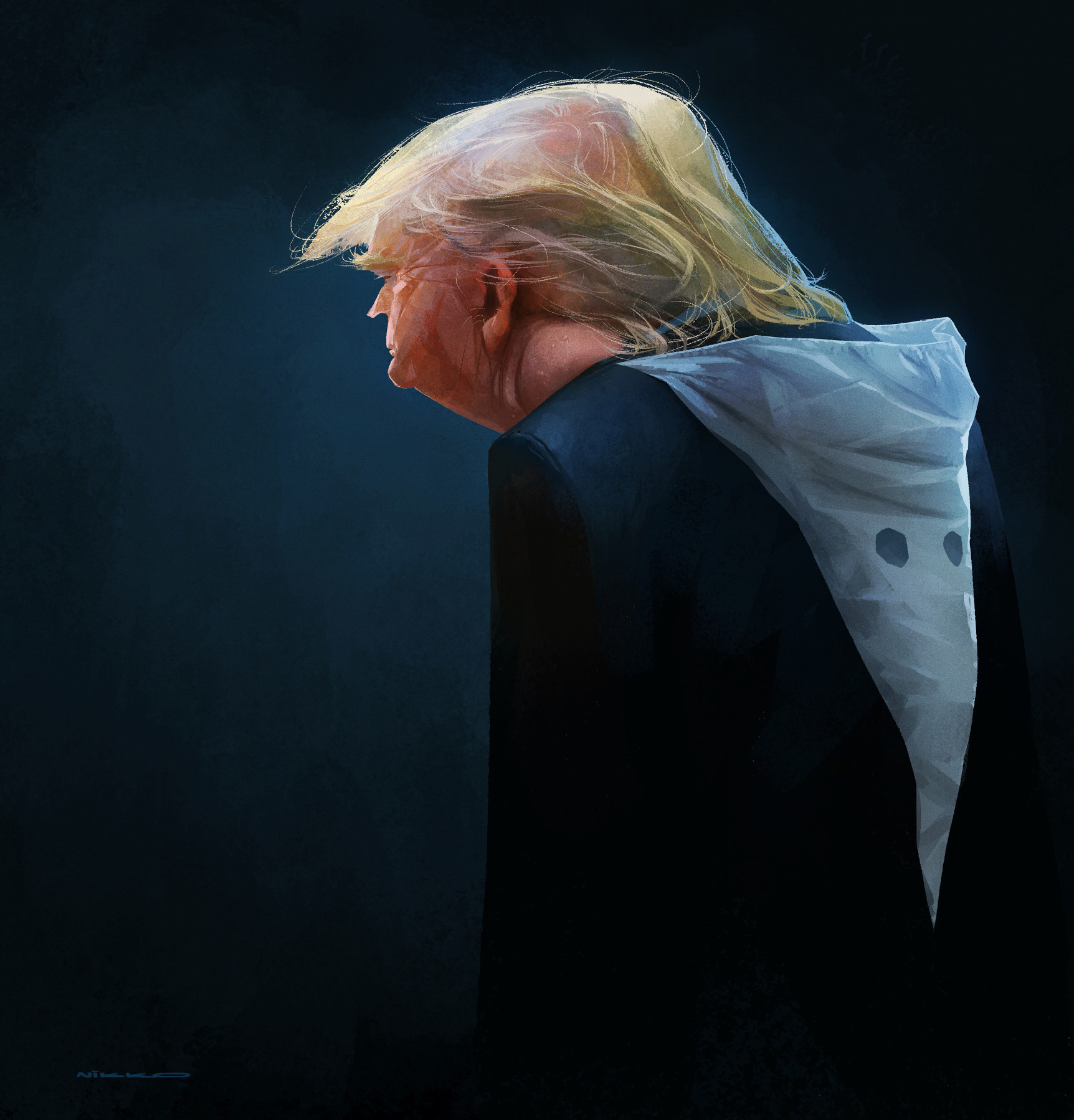 Nikolai Lockertsen Artwork ArtStation Donald Trump Cartoon 1724x1798