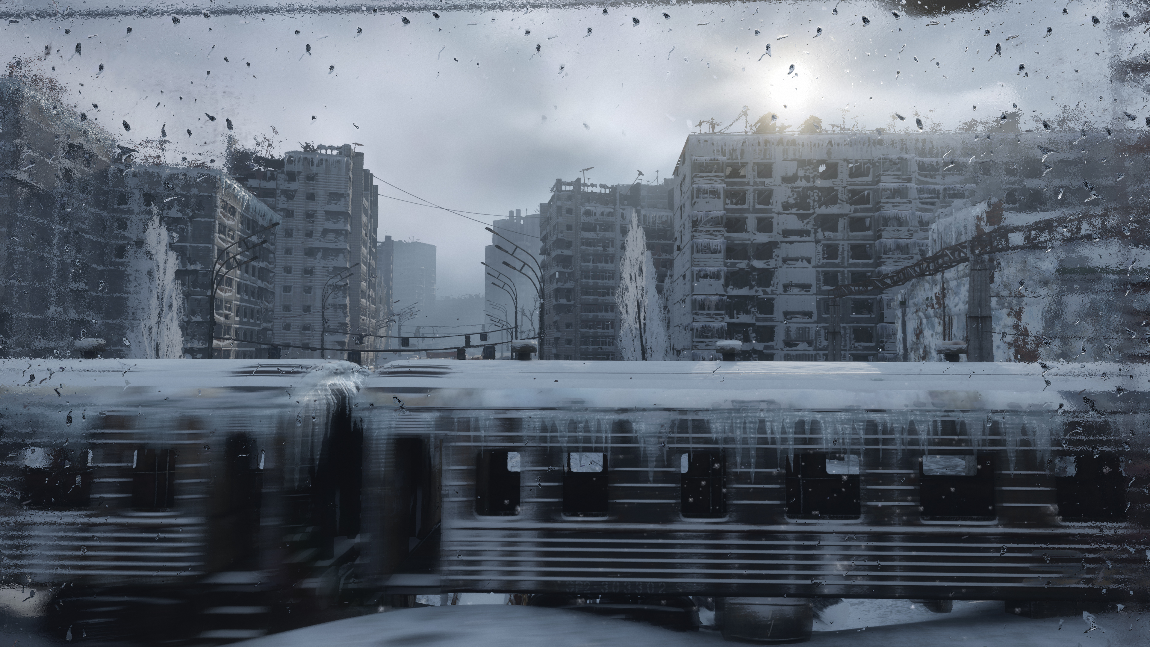 Metro Exodus Screen Shot Train Post Apocalypse Apocalyptic 3840x2160