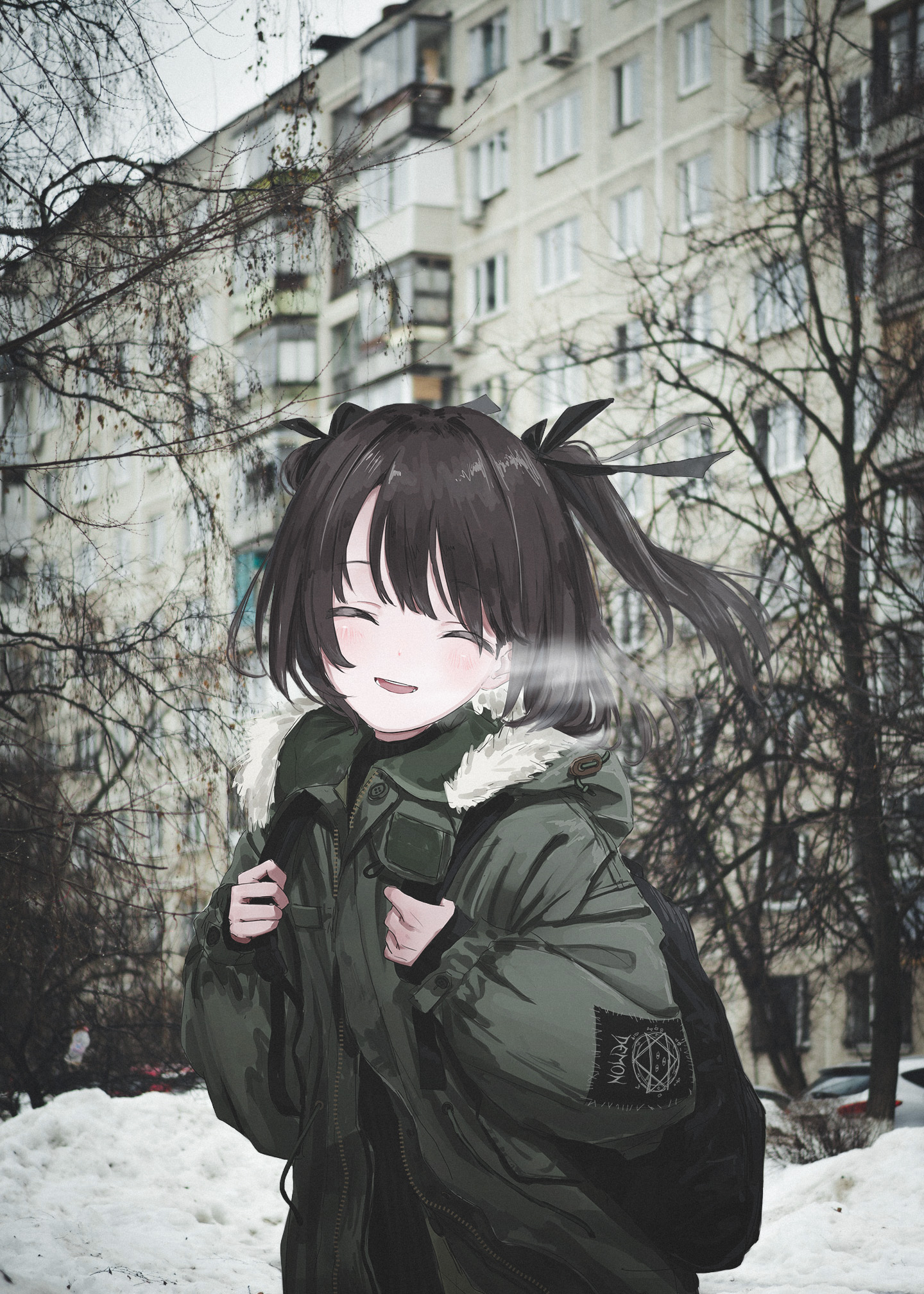 NadeGata Anime Girls Winter Russia 1440x2016