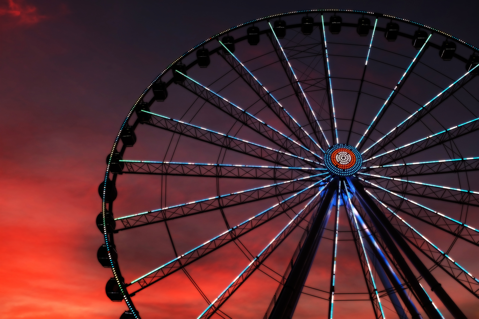 Ferris Wheel Sunset 1920x1280