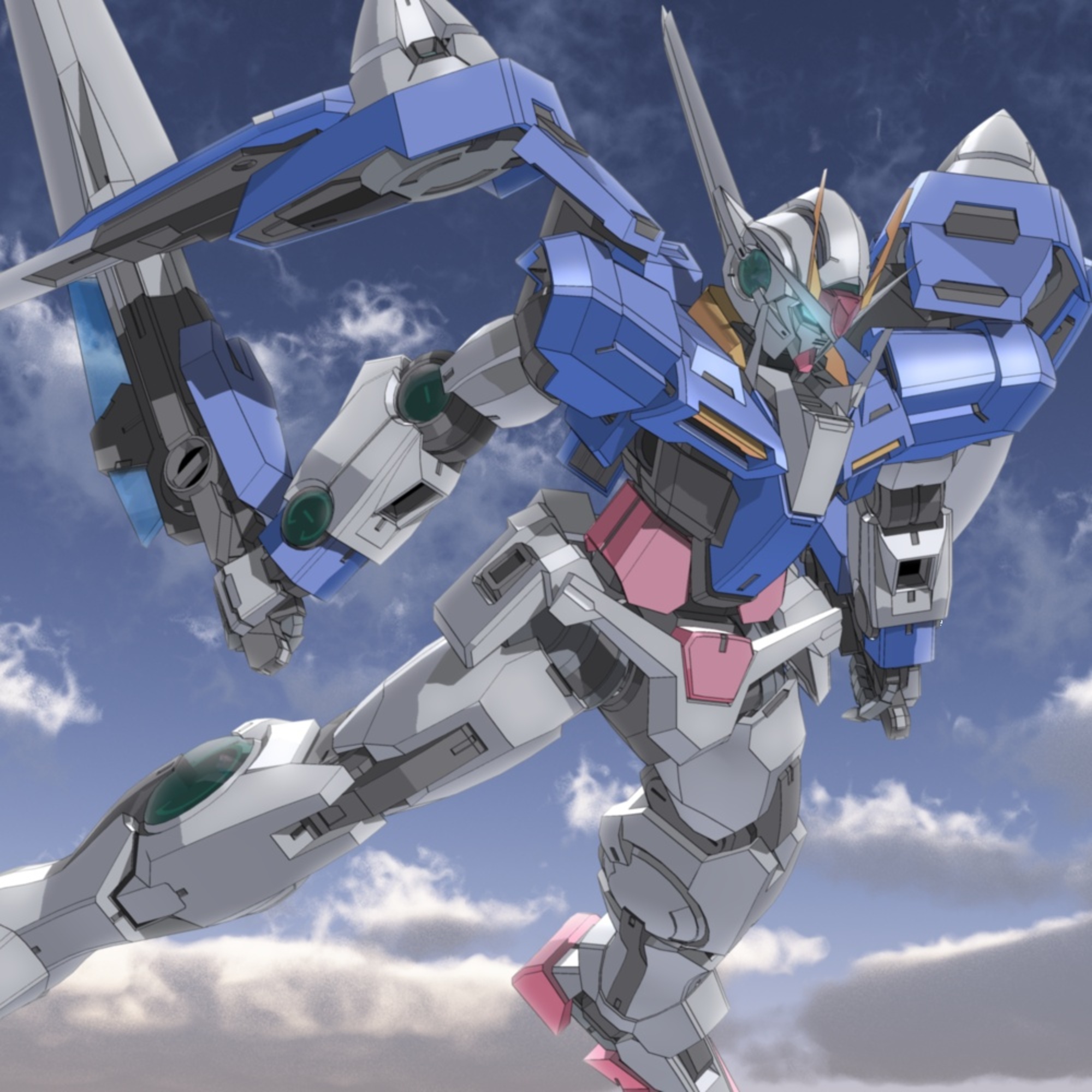 00 Gundam Mobile Suit Gundam 00 Anime Mechs Gundam Super Robot Wars Artwork Digital Art Fan Art 2000x2000