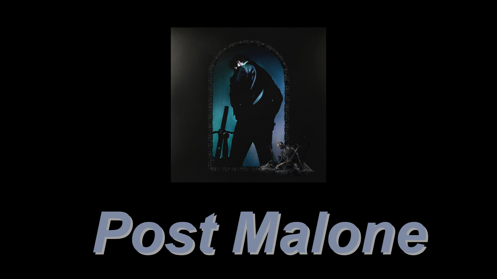 Post Malone Rap Black Background Hollywood Bleeding 1920x1080
