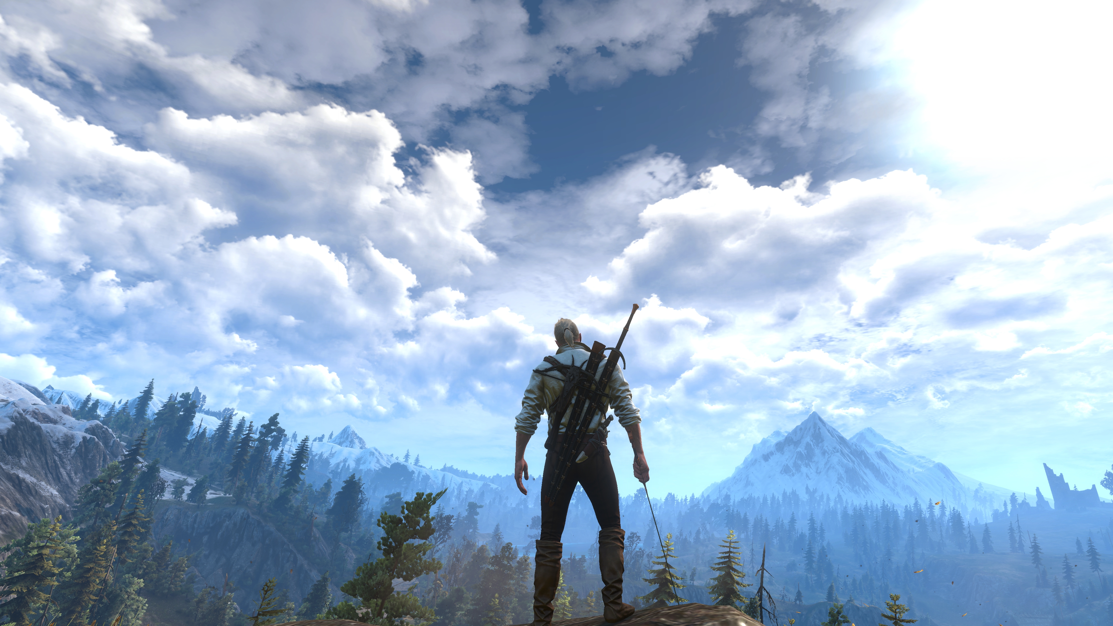 Geralt Of Rivia Video Games Screen Shot The Witcher 3 Wild Hunt Ard Skellige 3840x2160