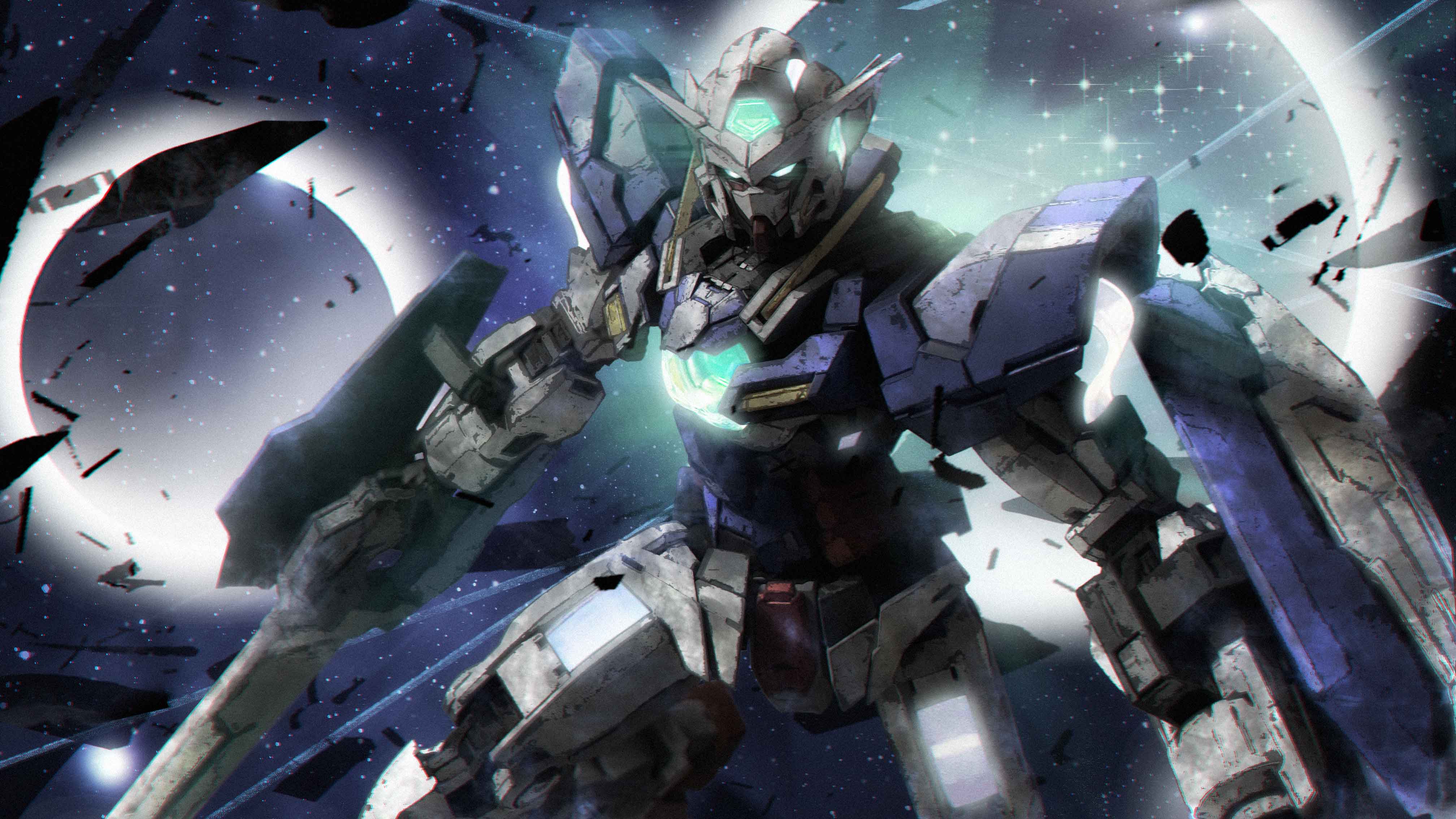 Anime Mechs Gundam Mobile Suit Gundam 00 Gundam Exia Super Robot Wars Artwork Digital Art Fan Art 4032x2268
