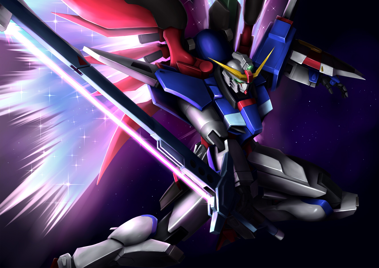 Destiny Gundam Mobile Suit Gundam SEED Destiny Super Robot Wars Mech Anime Gundam Artwork Fan Art Di 1324x937