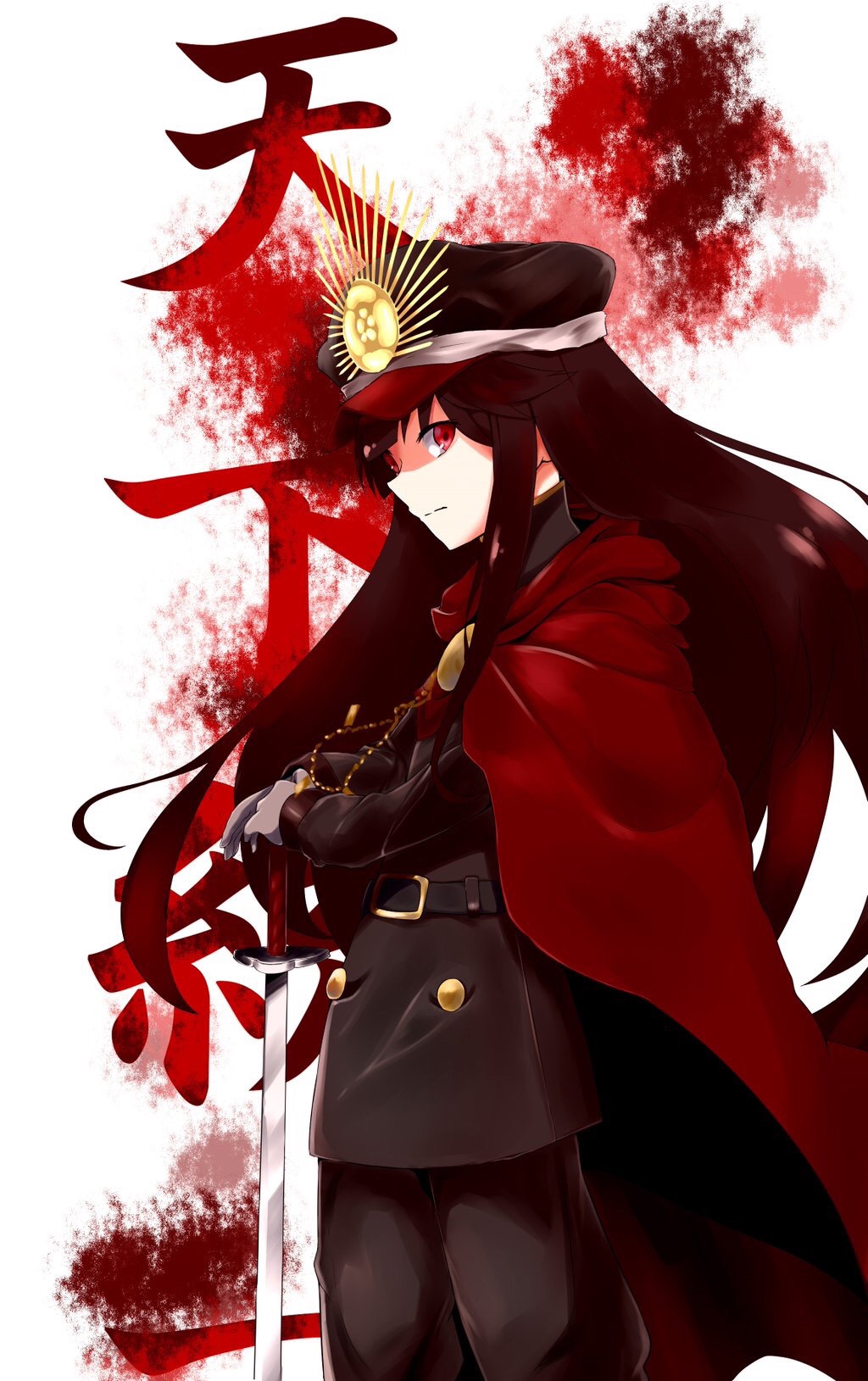 Anime Anime Girls Oda Nobunaga Fate Grand Order Fate Series Fate Grand Order Long Hair Black Hair Ar 1024x1629