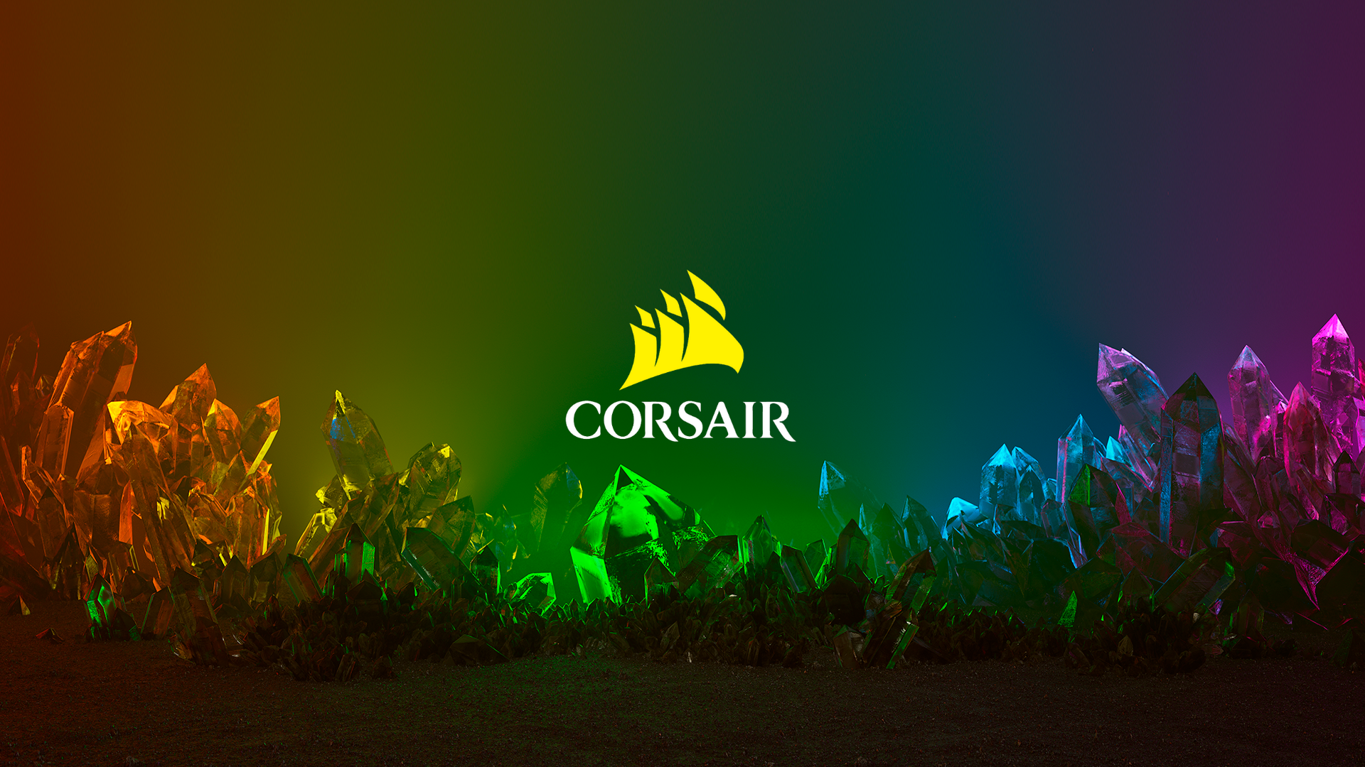 Corsair Logo PC Gaming Colorful 1920x1080