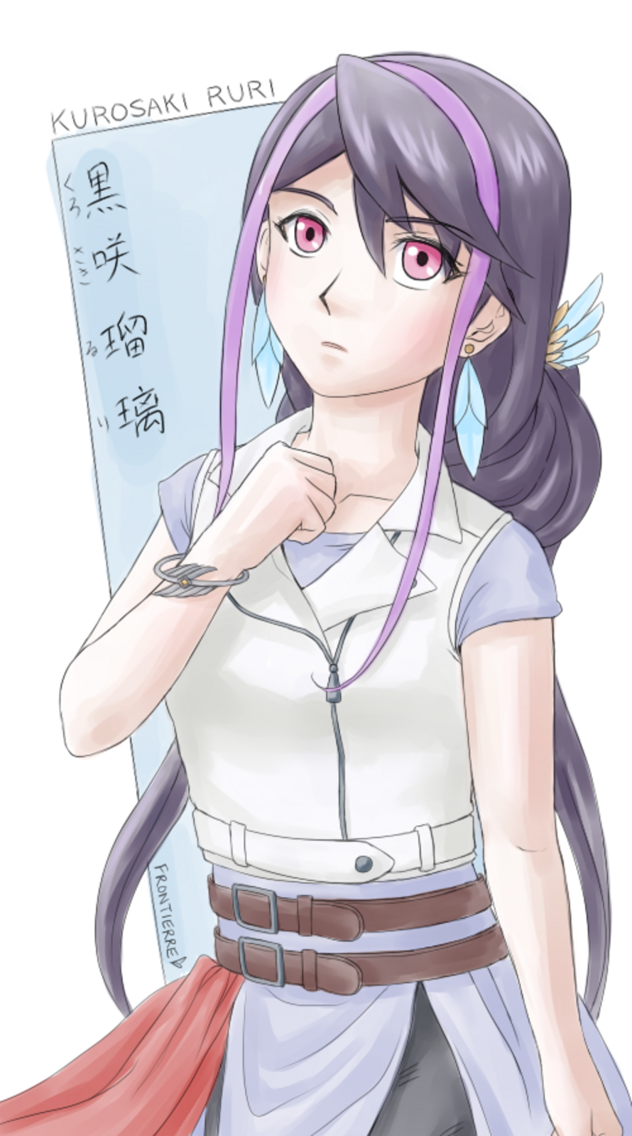 Anime Anime Girls Yu Gi Oh Yu Gi Oh ARC V Kurosaki Ruri Long Hair Purple Hair Artwork Digital Art Fa 890x1600