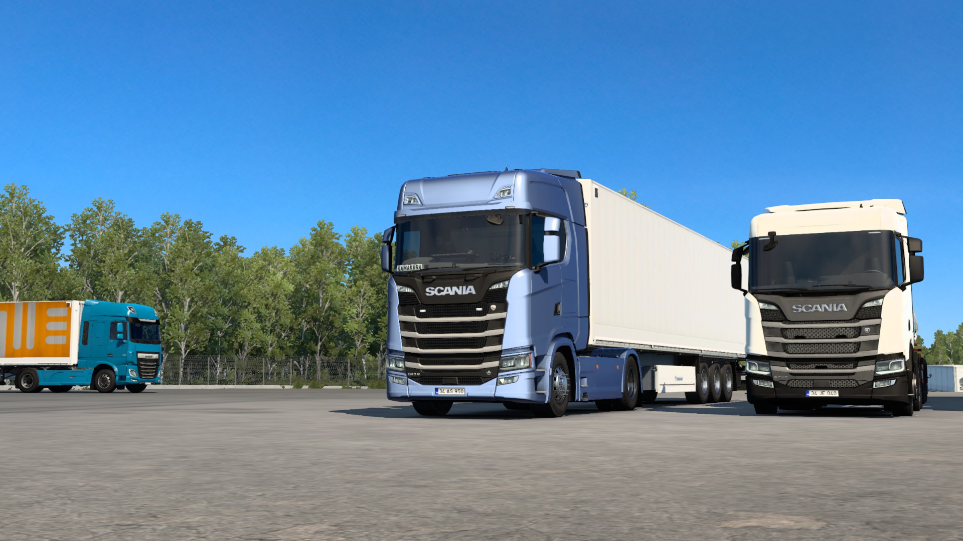 Euro Truck Simulator Euro Truck Simulator 2 Scania DAF Truck Blue Trucks 1920x1080
