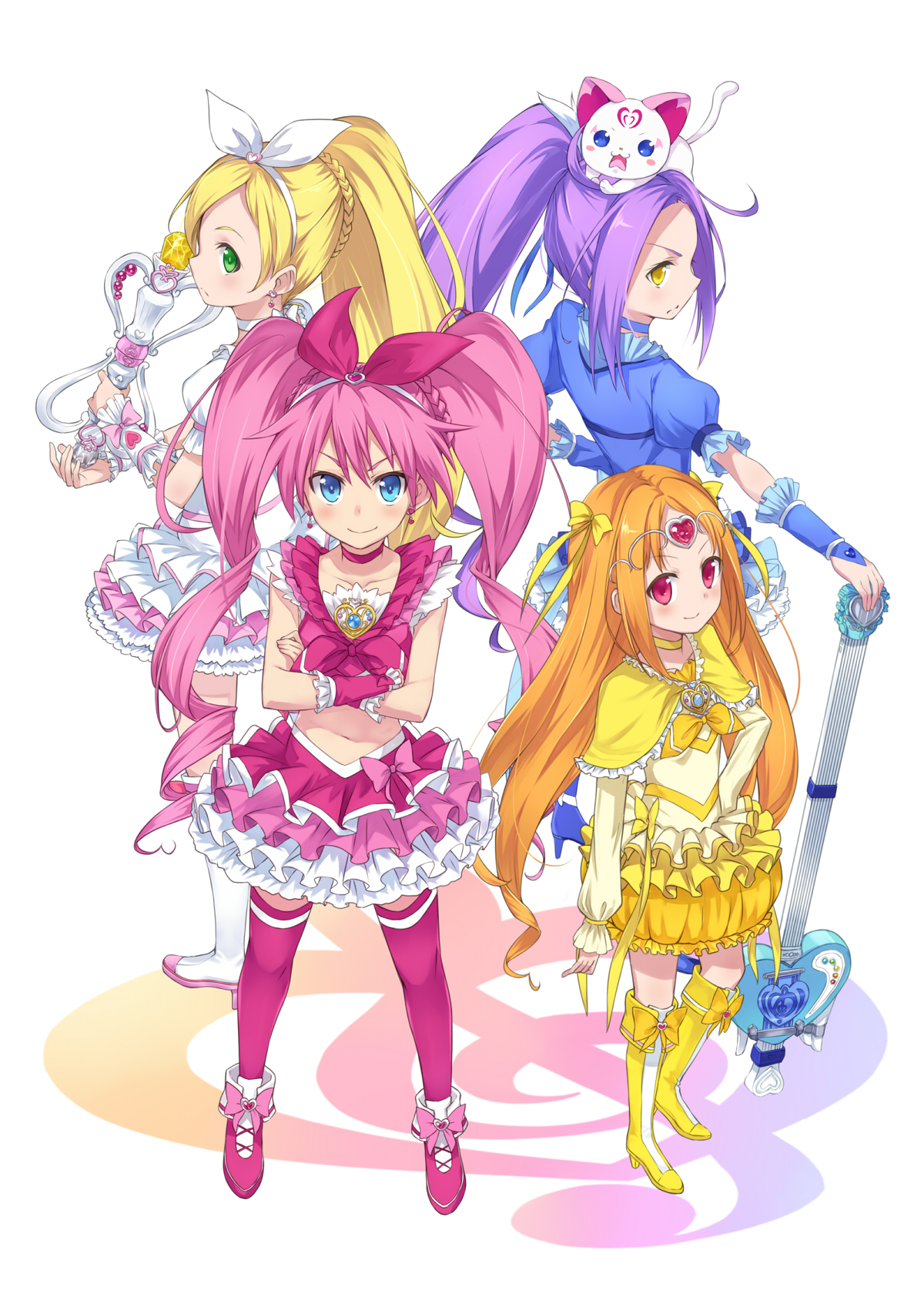 Anime Anime Girls Pretty Cure Suite Precure Magical Girls Cure Melody Cure Rhythm Cure Beat Cure Mus 1200x1680