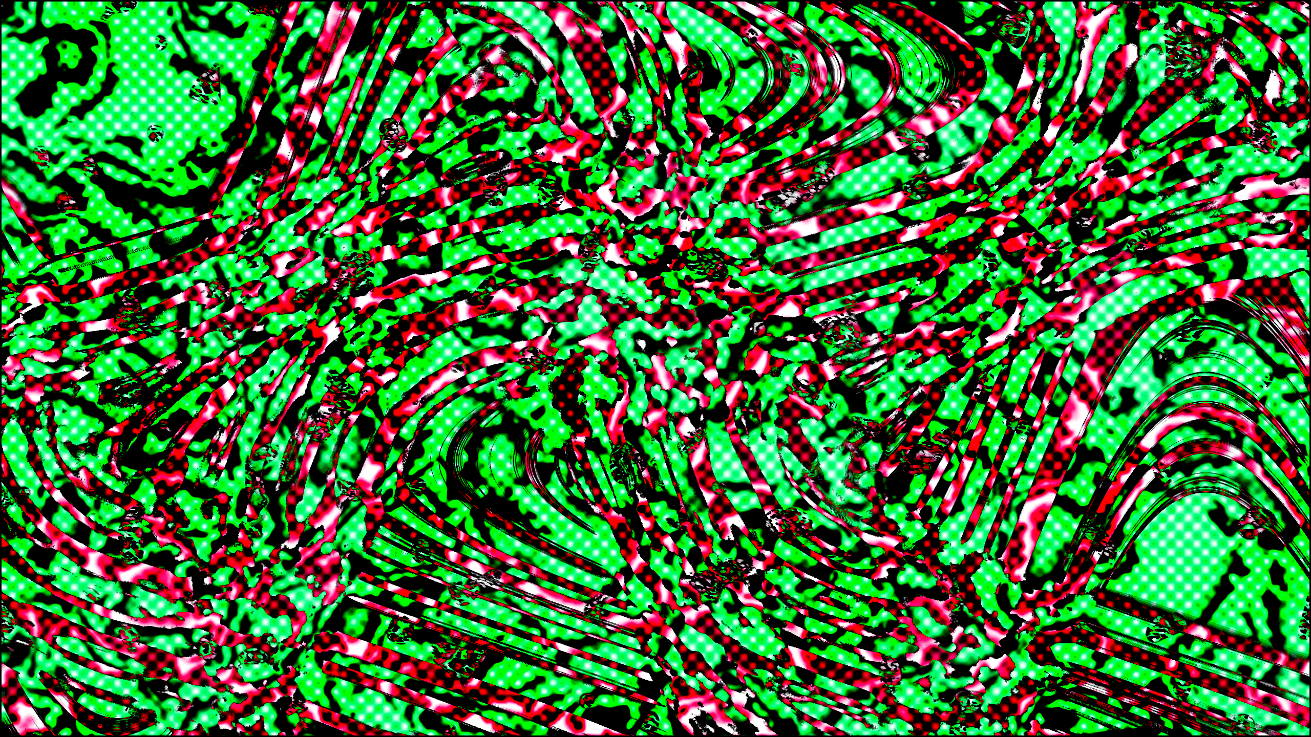 Abstract Digital Art Trippy Brightness Watermelons 2560x1440