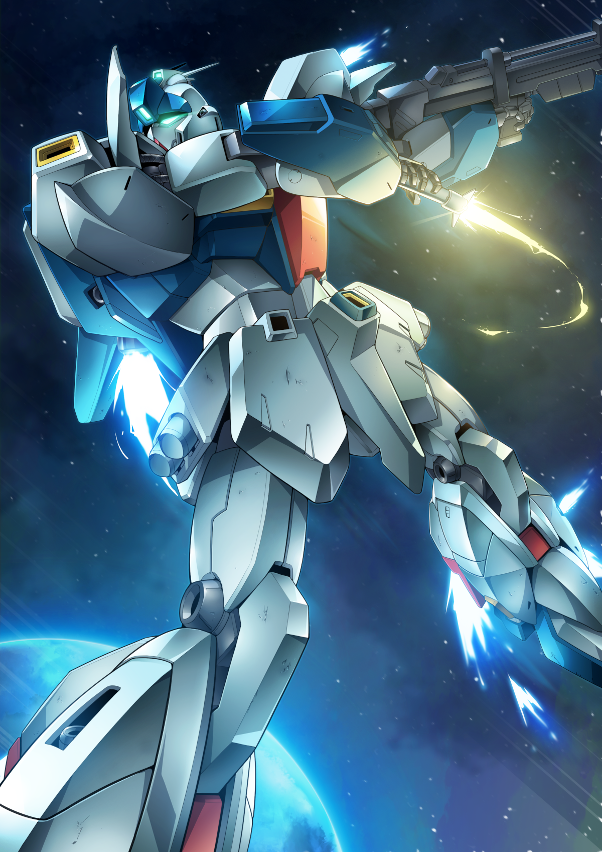 Anime Mechs Gundam Super Robot Wars Mobile Suit Gundam Chars Counterattack Re GZ Artwork Digital Art 1200x1697
