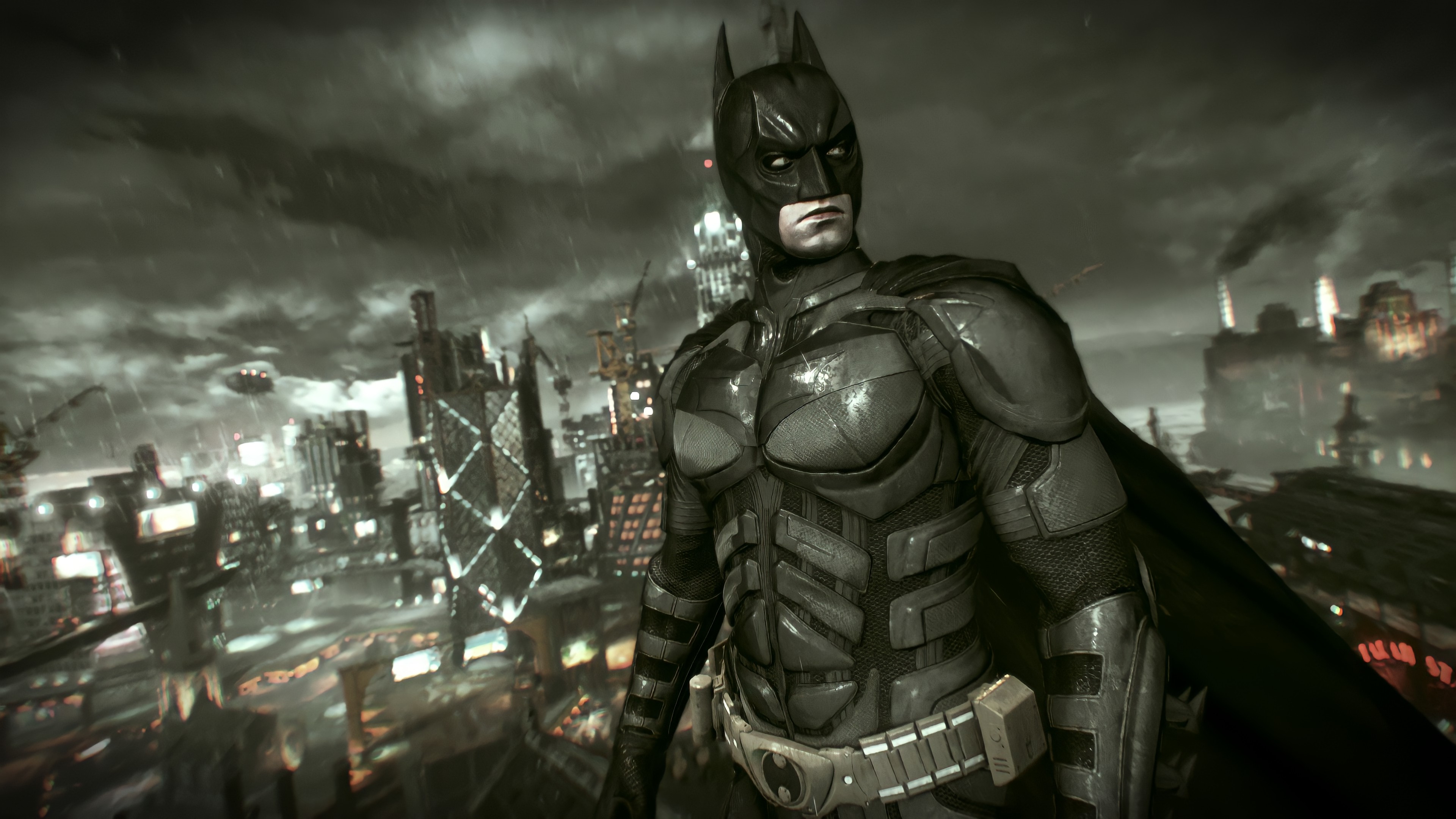 Batman Arkham Asylum Batman Video Games Screen Shot Protagonist Rain Superhero Arkham 3840x2160