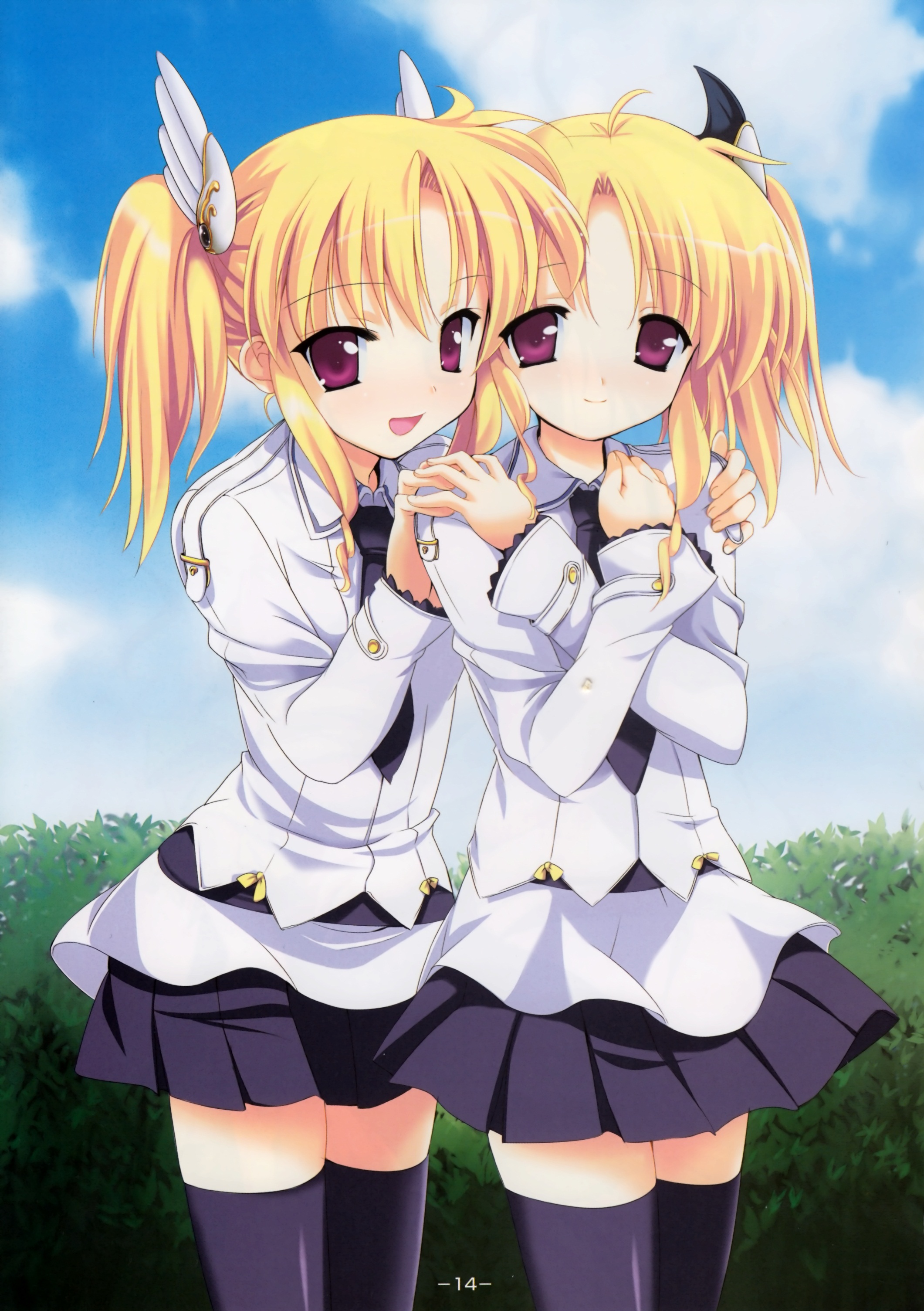 Anime Anime Girls Magus Tale Rena Geminis Nina Geminis Twintails Blonde Twins Artwork Digital Art Fa 2121x3008