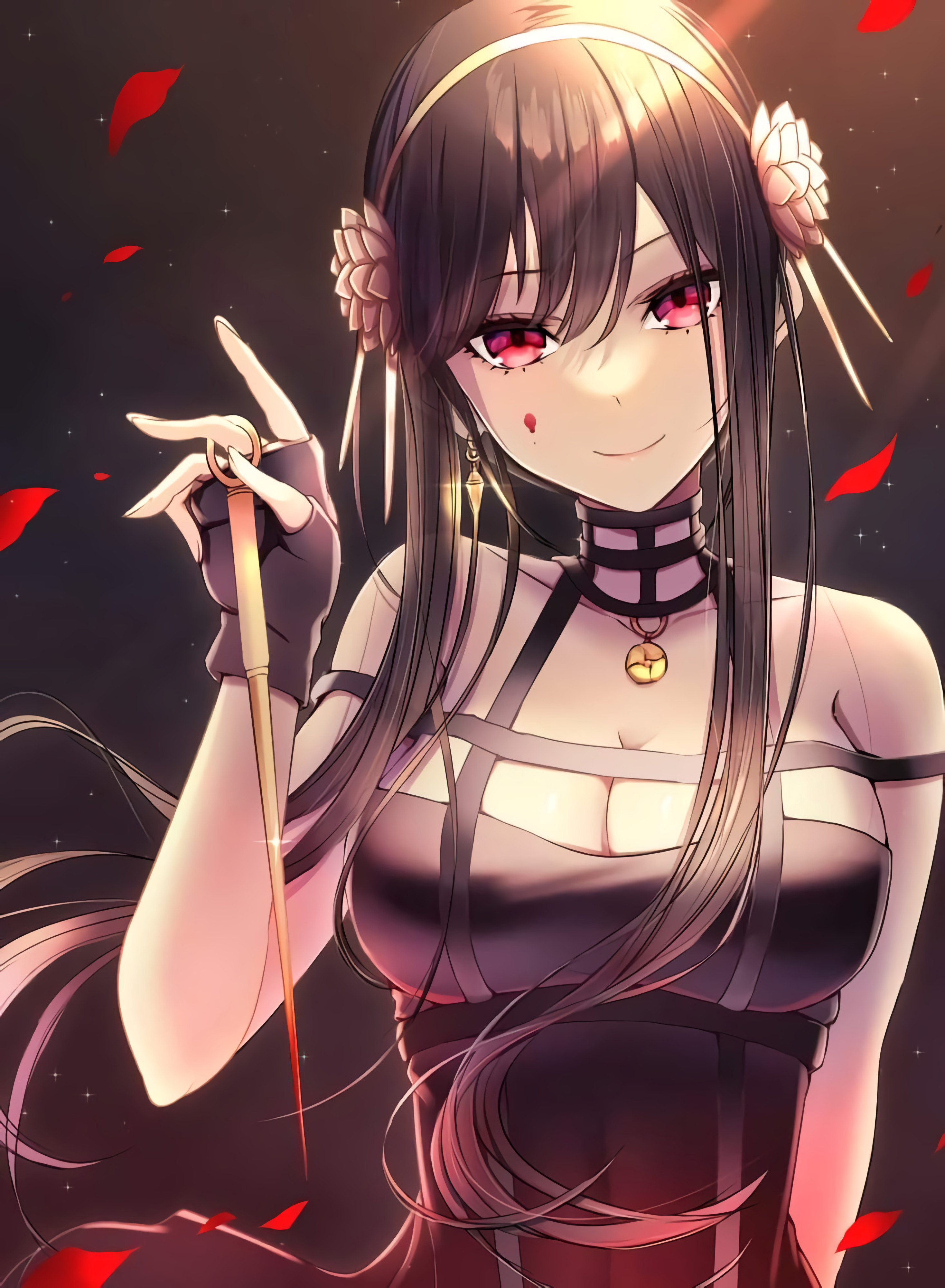 Yor Forger Spy X Family Anime Girls Anime Fan Art Red Eyes Pedals 2936x4000