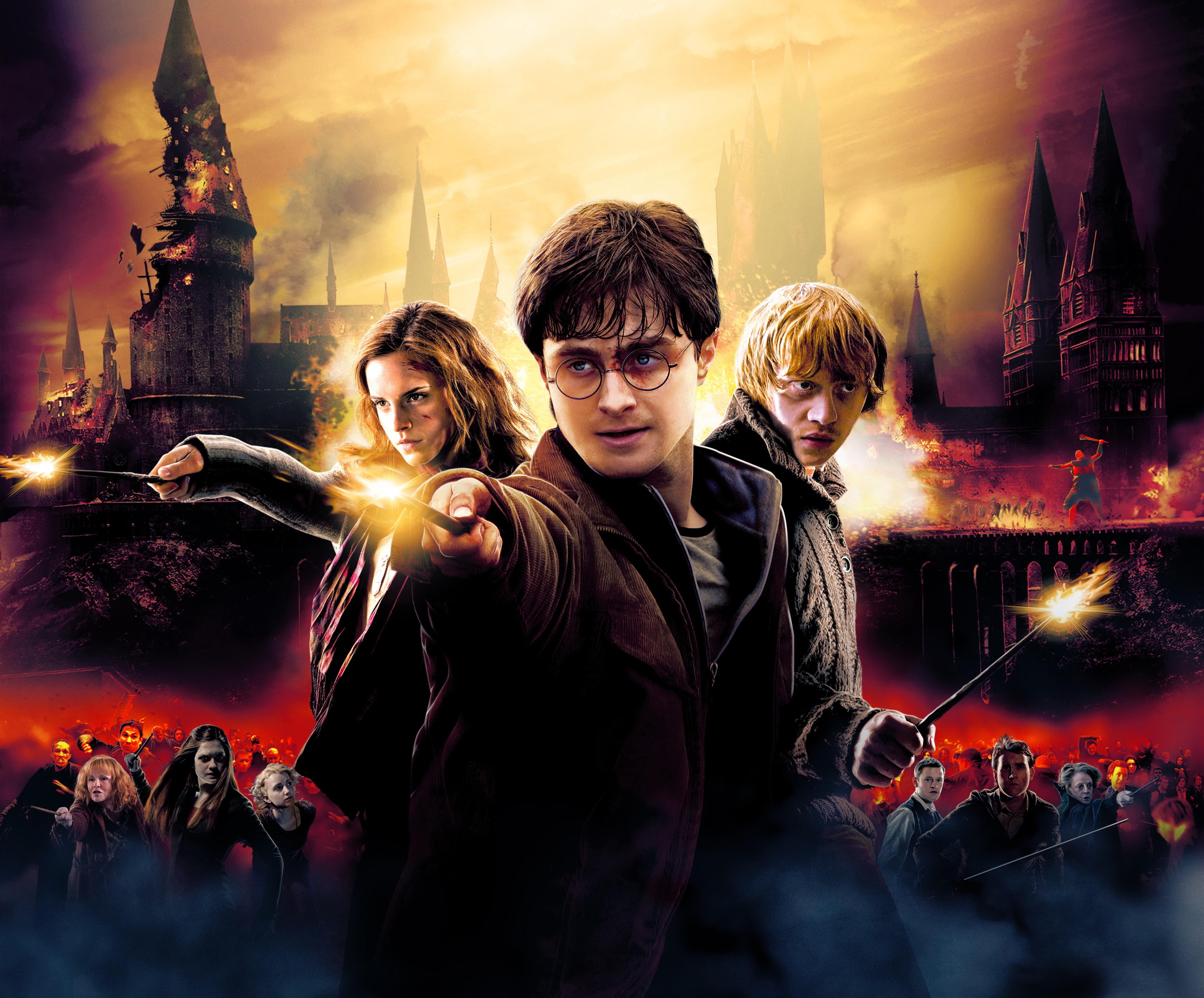 Daniel Radcliffe Harry Potter Emma Watson Hermione Granger Rupert Grint Ron Weasley 4130x3422