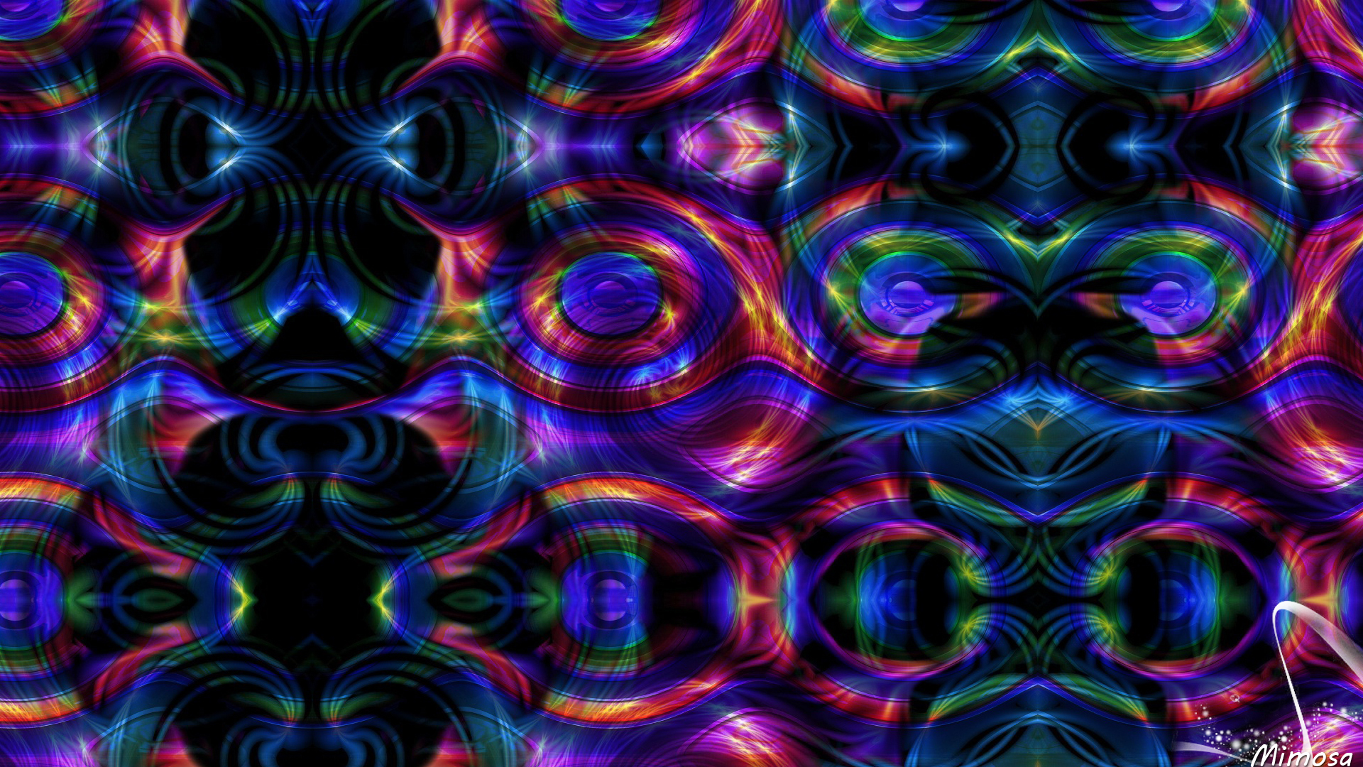 Psychedelic Colorful Colors 1920x1080