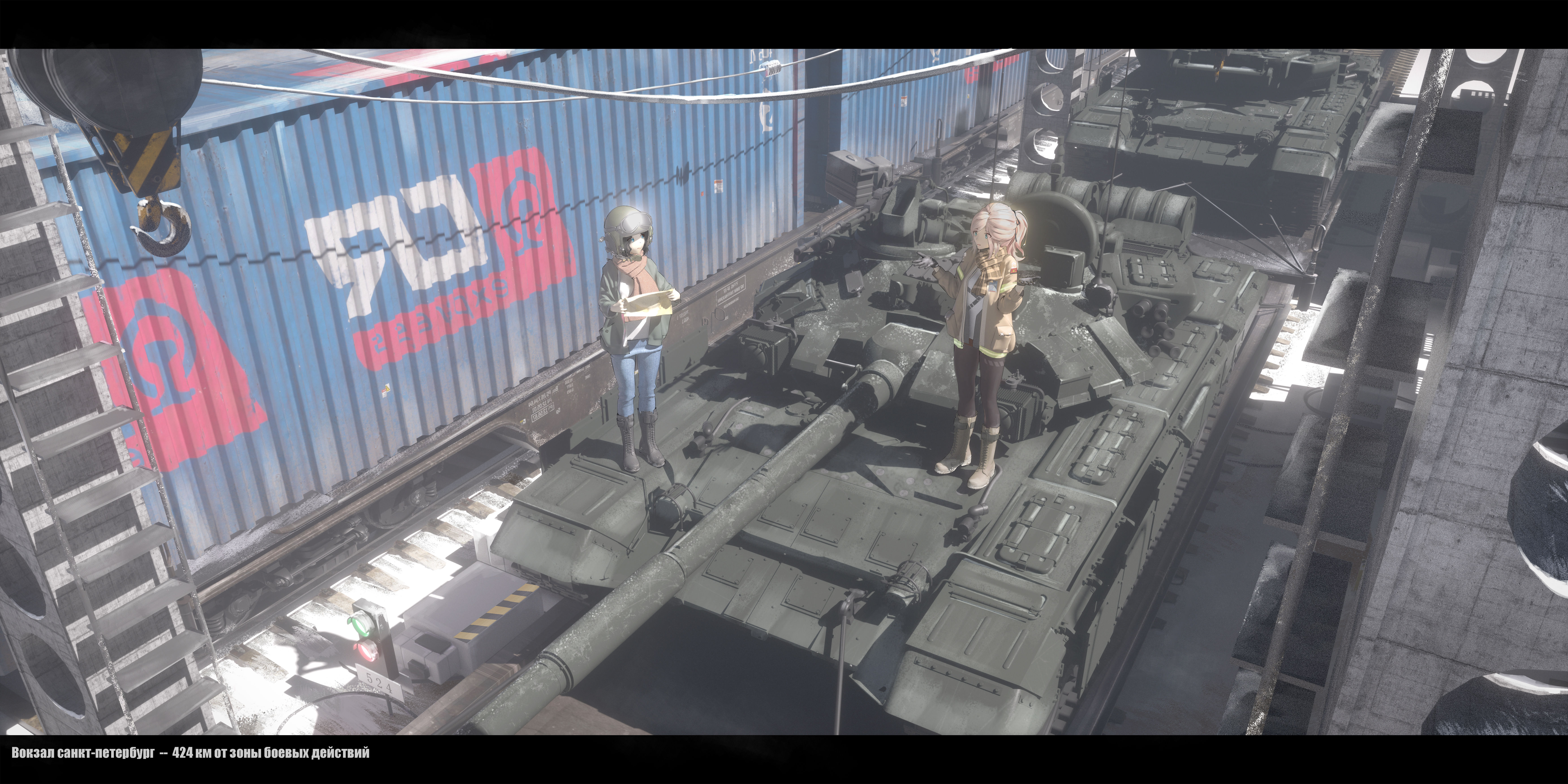 Anime Anime Girls Bangeningmeng Tank 7000x3500