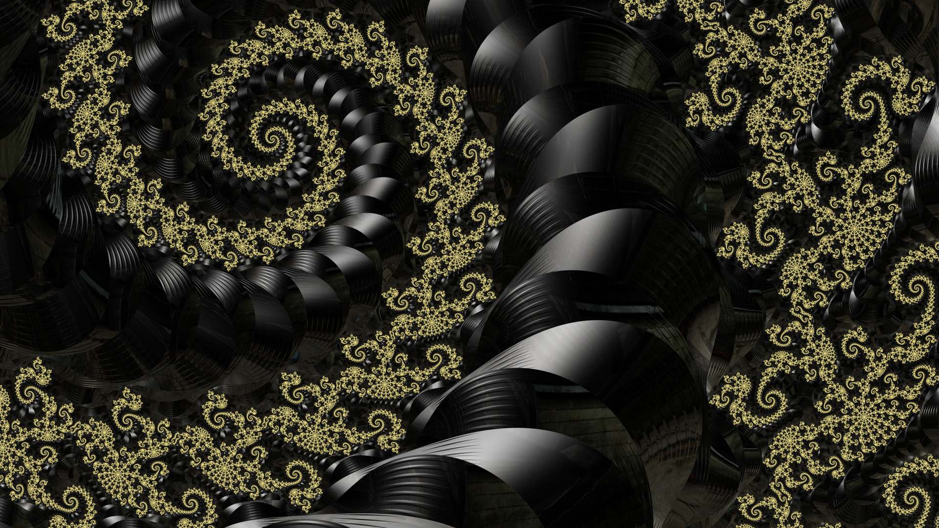 Swirl Spiral Black 1920x1080