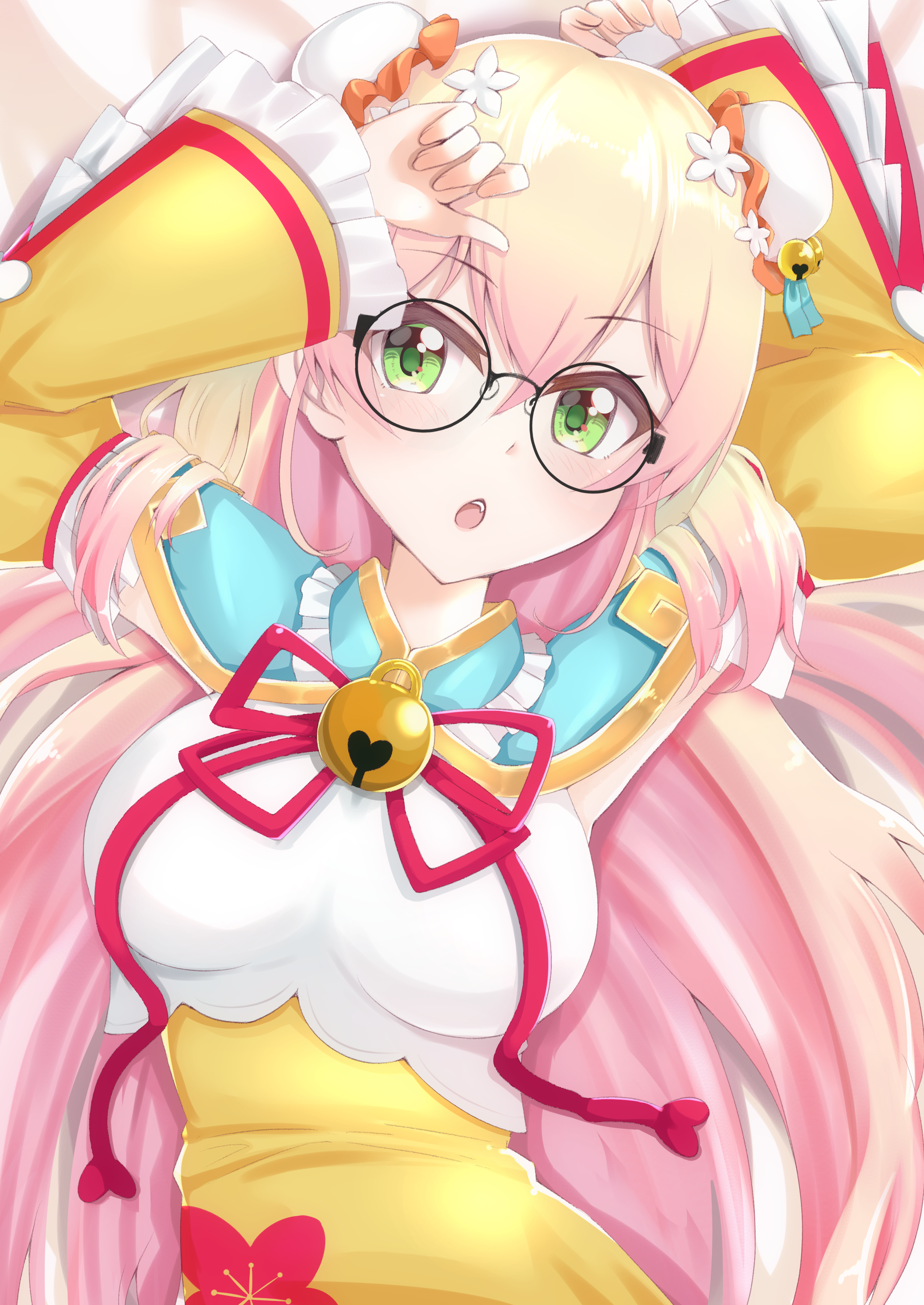 2D Anime Anime Girls Digital Digital Art Looking At Viewer Pixiv Kawaii Glasses 2508x3541