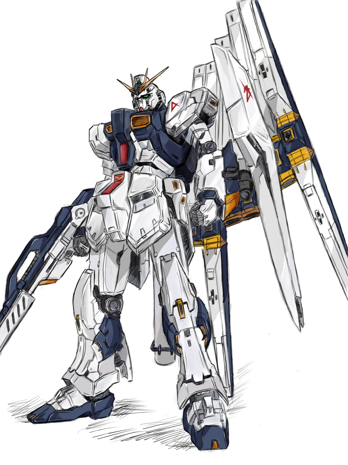 Anime Mech Gundam Super Robot Wars Mobile Suit Gundam Chars Counterattack RX 93 V Gundam Artwork Dig 1134x1512