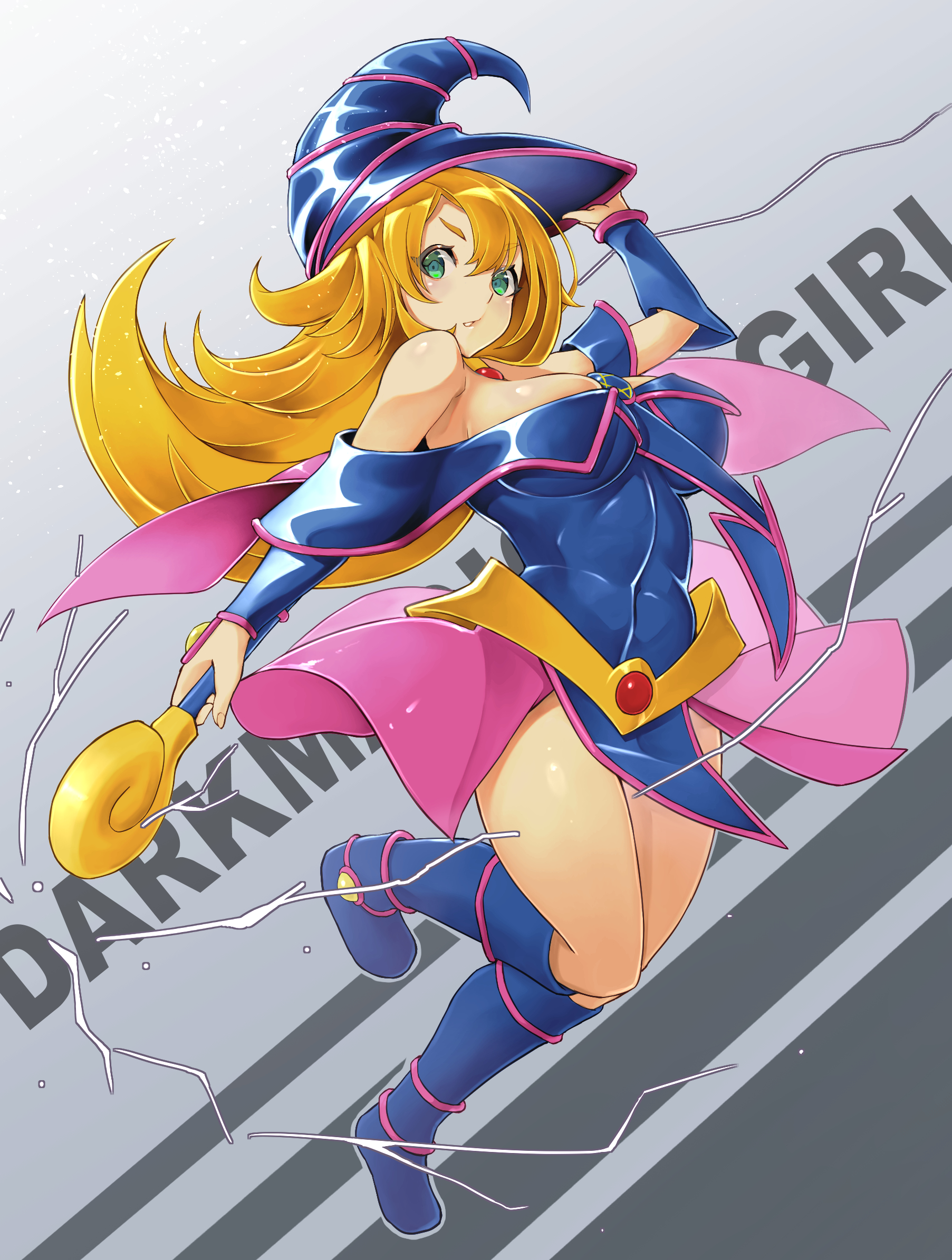 Anime Anime Girls Trading Card Games Yu Gi Oh Dark Magician Girl Long Hair Blonde Artwork Digital Ar 1805x2390