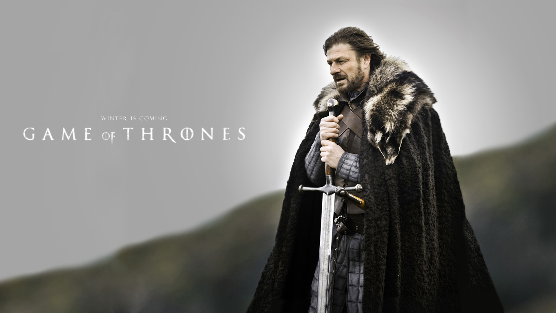 Game Of Thrones TV Series Sean Bean Sword HBO HBO Max Fur Leather Armor Leather Belt 1920x1080