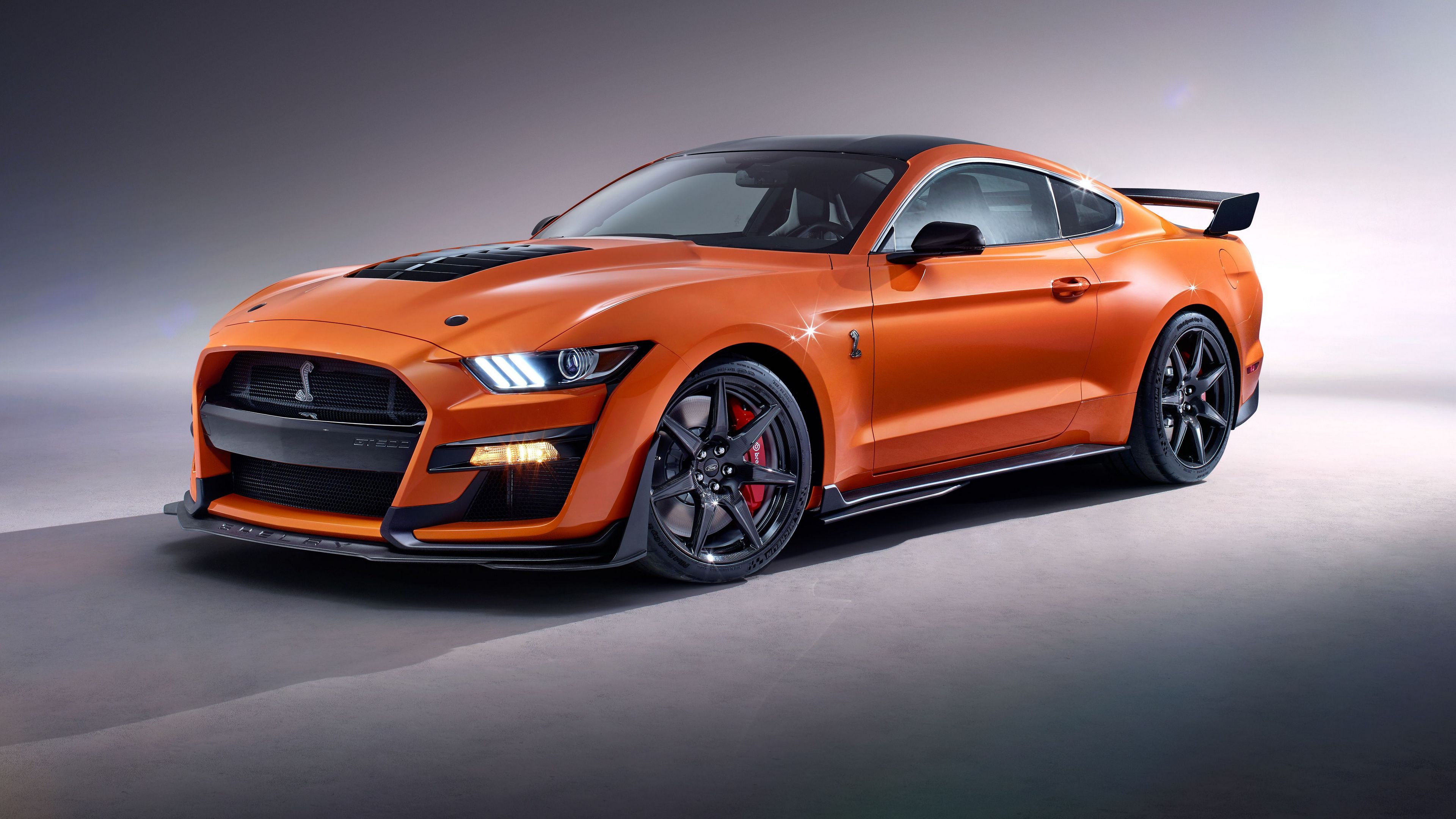 Ford Mustang Shelby Ford Mustang Orange Cars Ford Vehicle 3840x2160