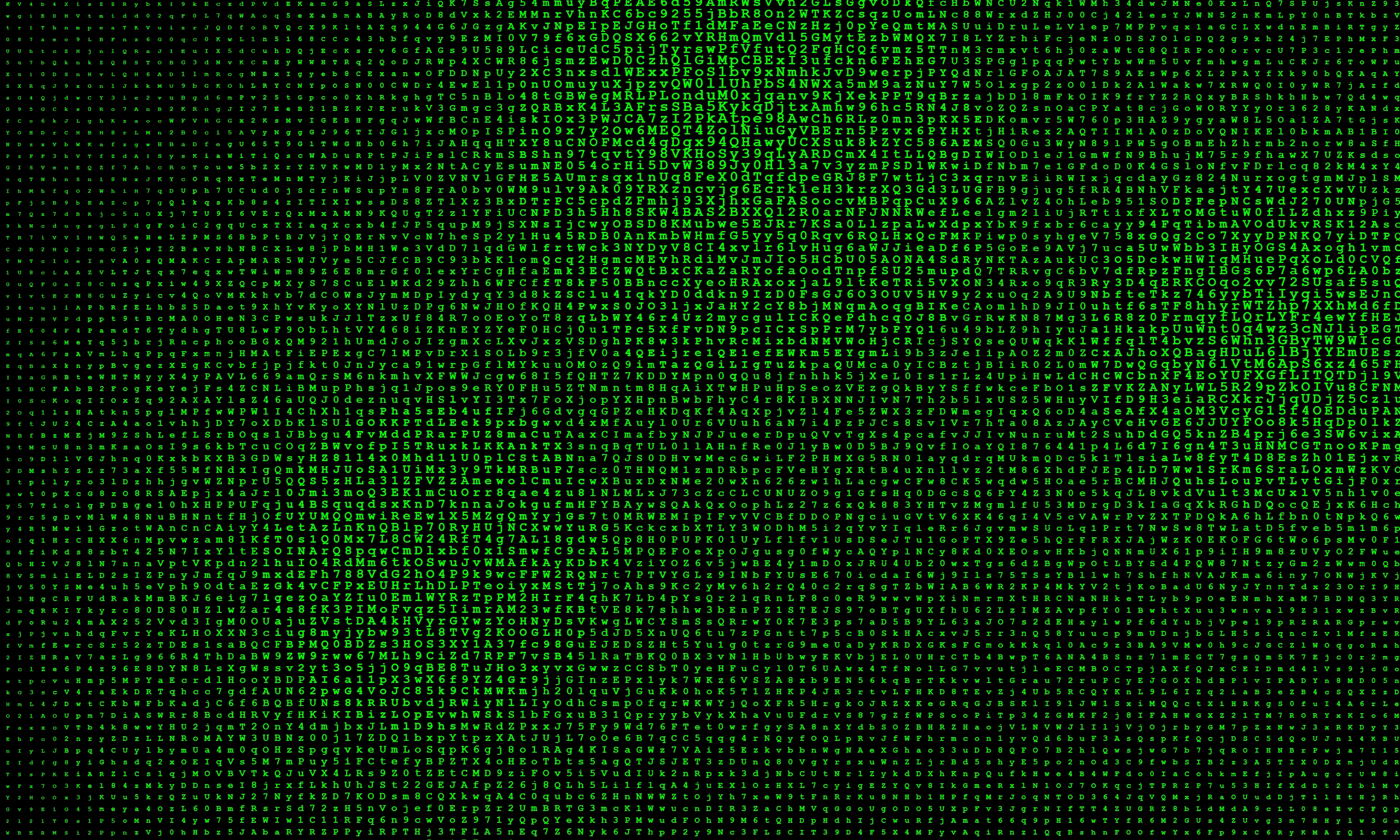 Artistic Green Letter Number Pattern 3333x2000