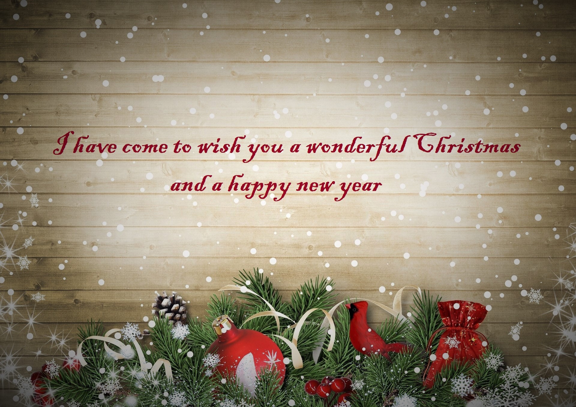 Merry Christmas Happy New Year Christmas Ornaments 1920x1357