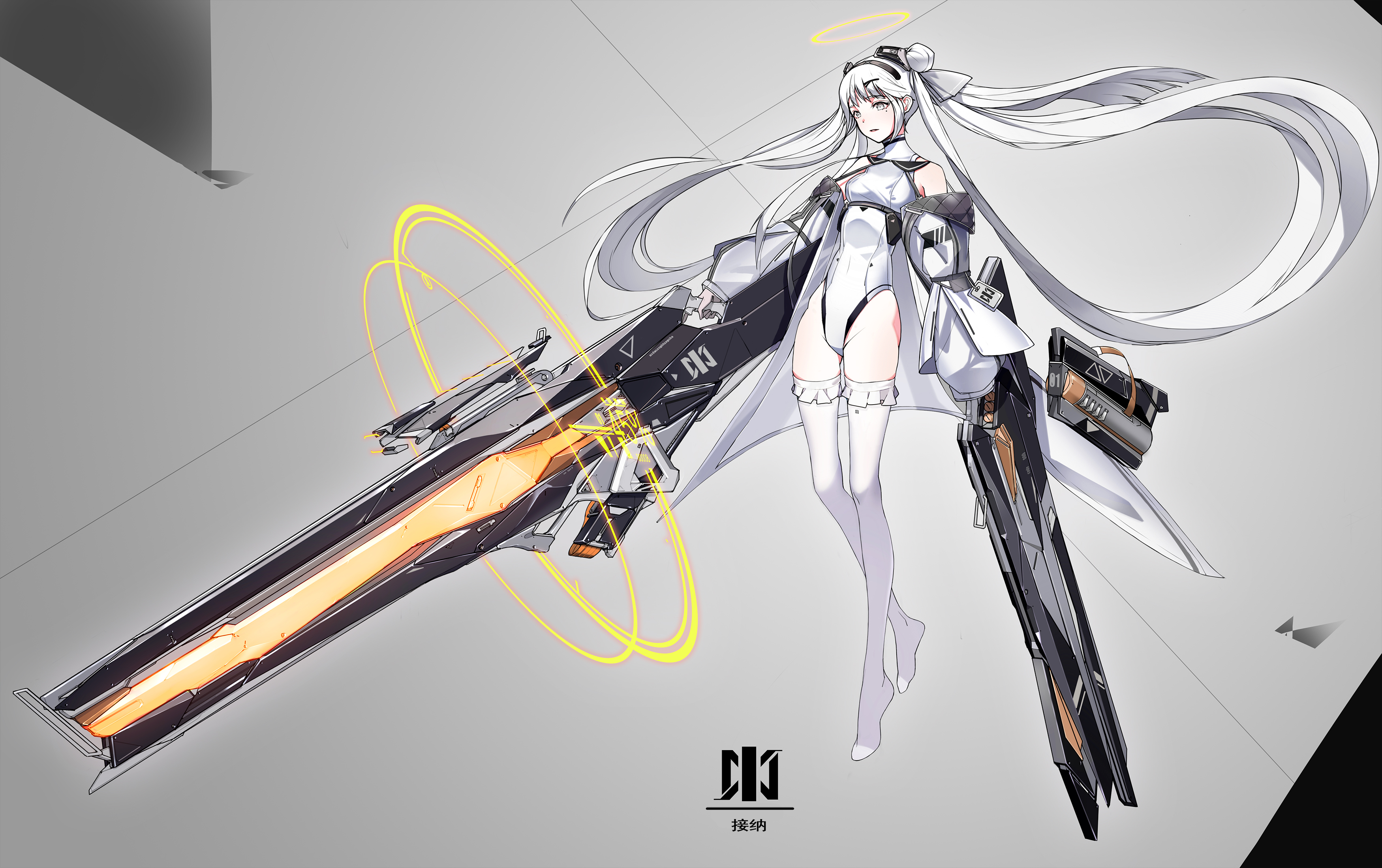 Anime Anime Girls Girl With Weapon Science Fiction Xin Artist Women 3500x2199
