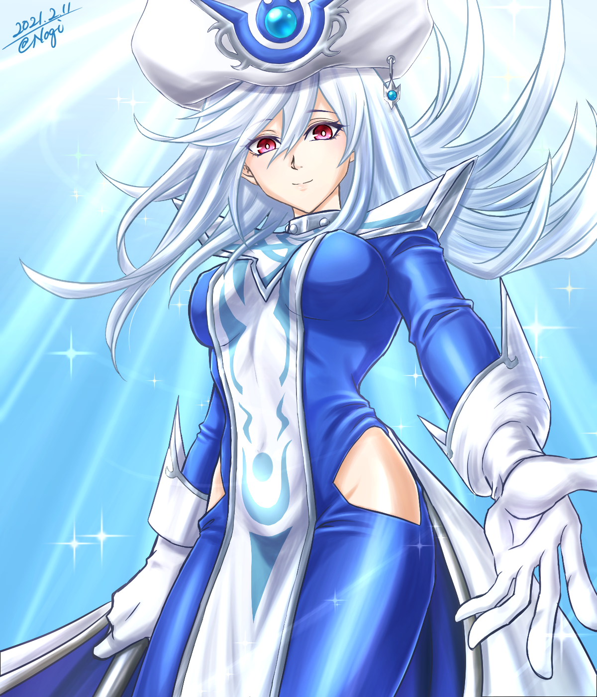 Anime Anime Girls Yu Gi Oh Silent Magician White Hair Long Hair Witch Witch Hat 1200x1400