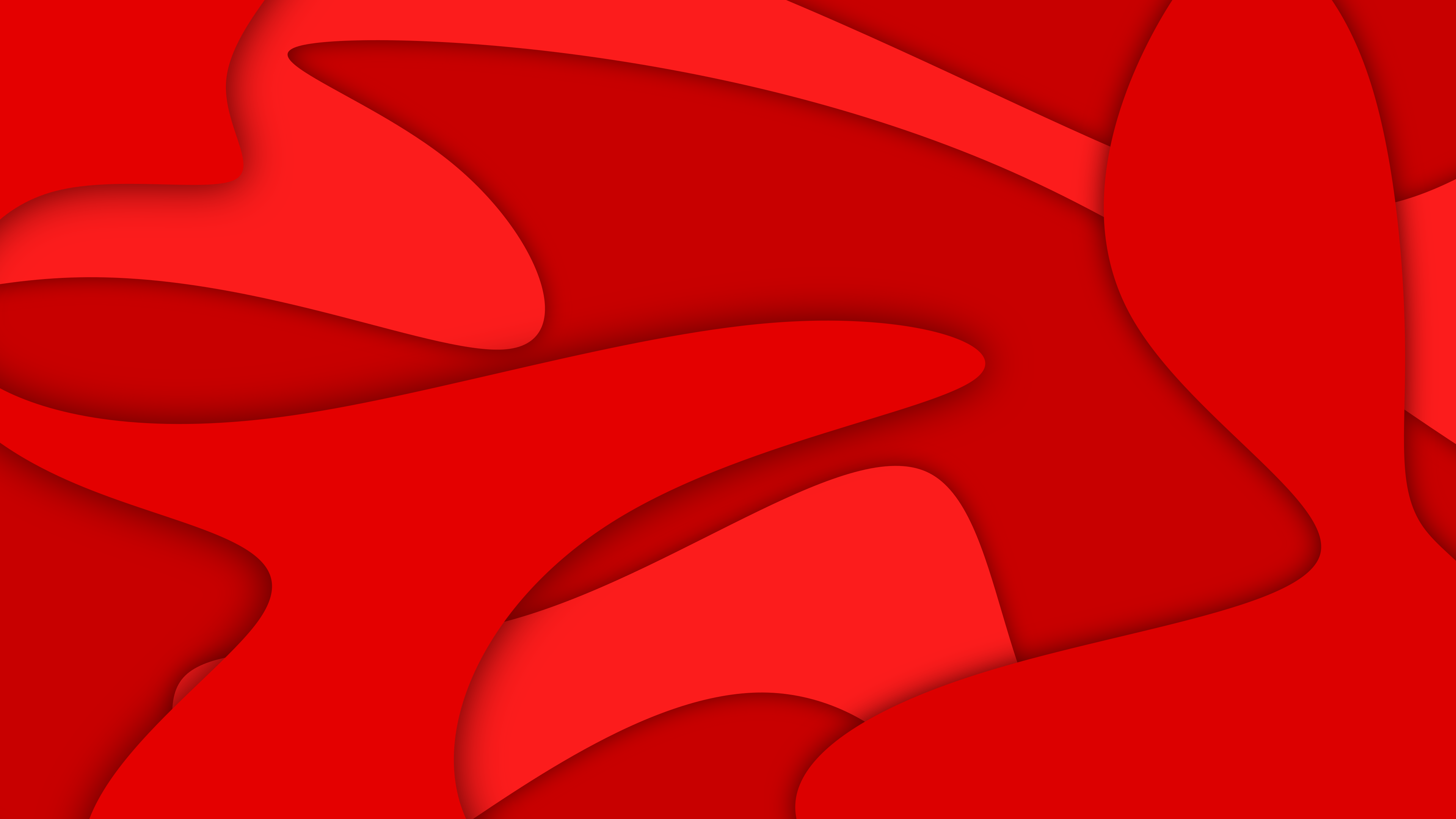 Red Abstract Swirls Shapes Red Background 3840x2160