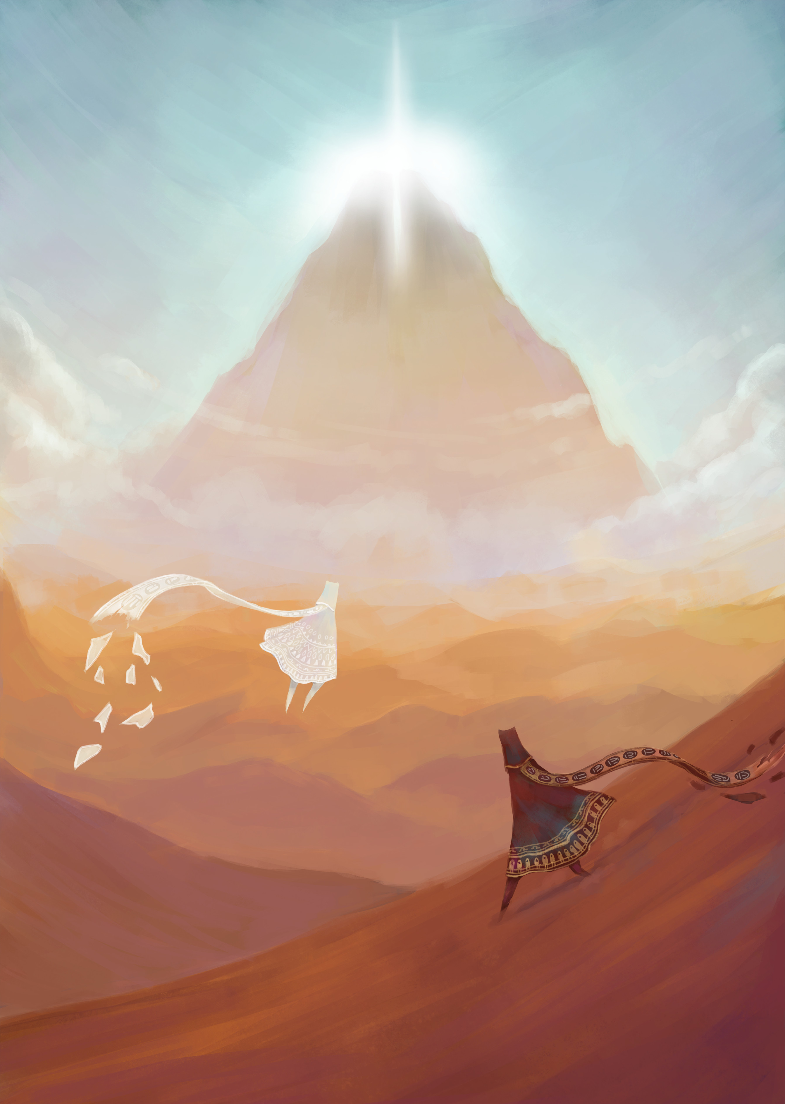 Veronica ONeill Digital Art Fantasy Art Journey Game Desert Sand Mountains 2684x3773