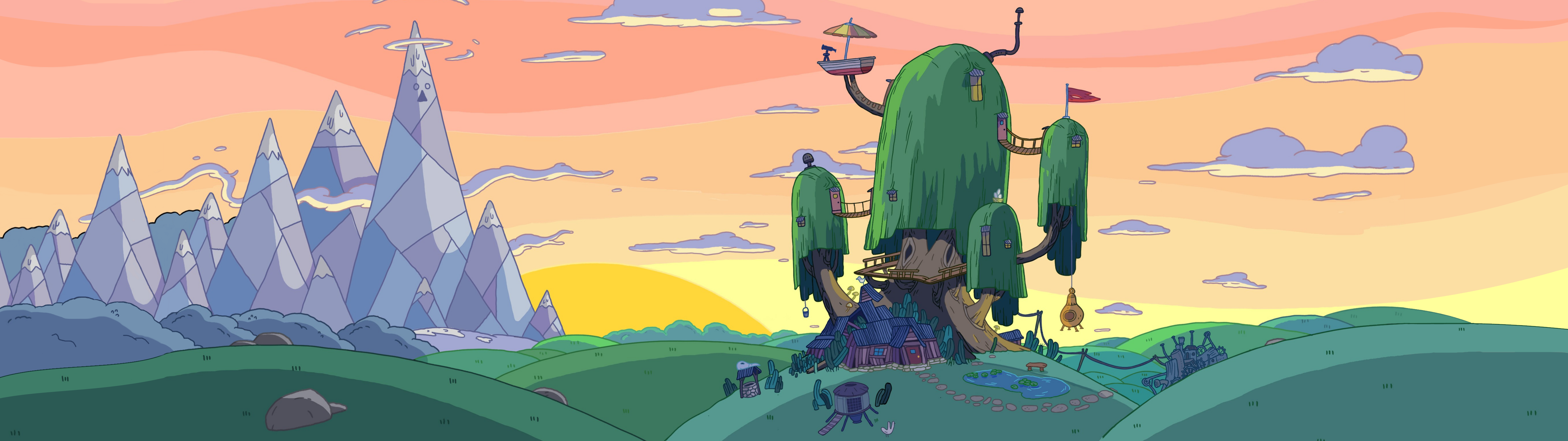 Adventure Time Landscape Ultrawide Cartoon 5120x1440