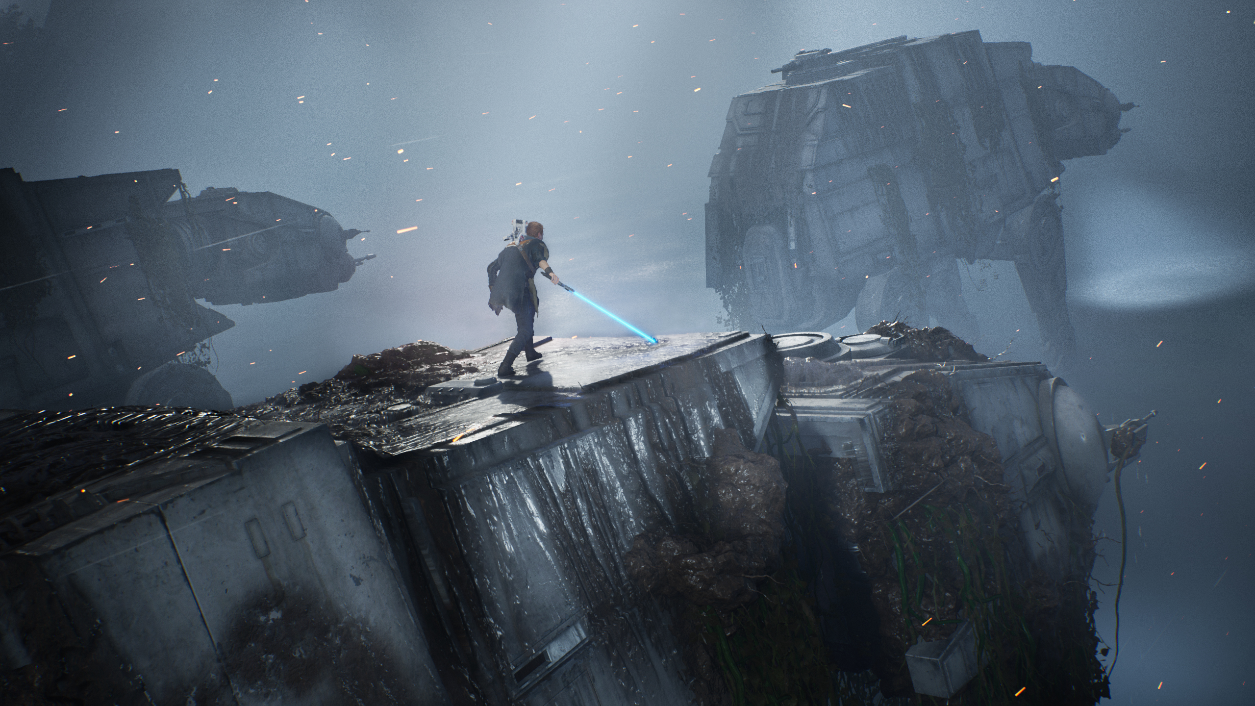 At At Walker Cal Kestis Lightsaber Star Wars Star Wars Jedi Fallen Order 2560x1440