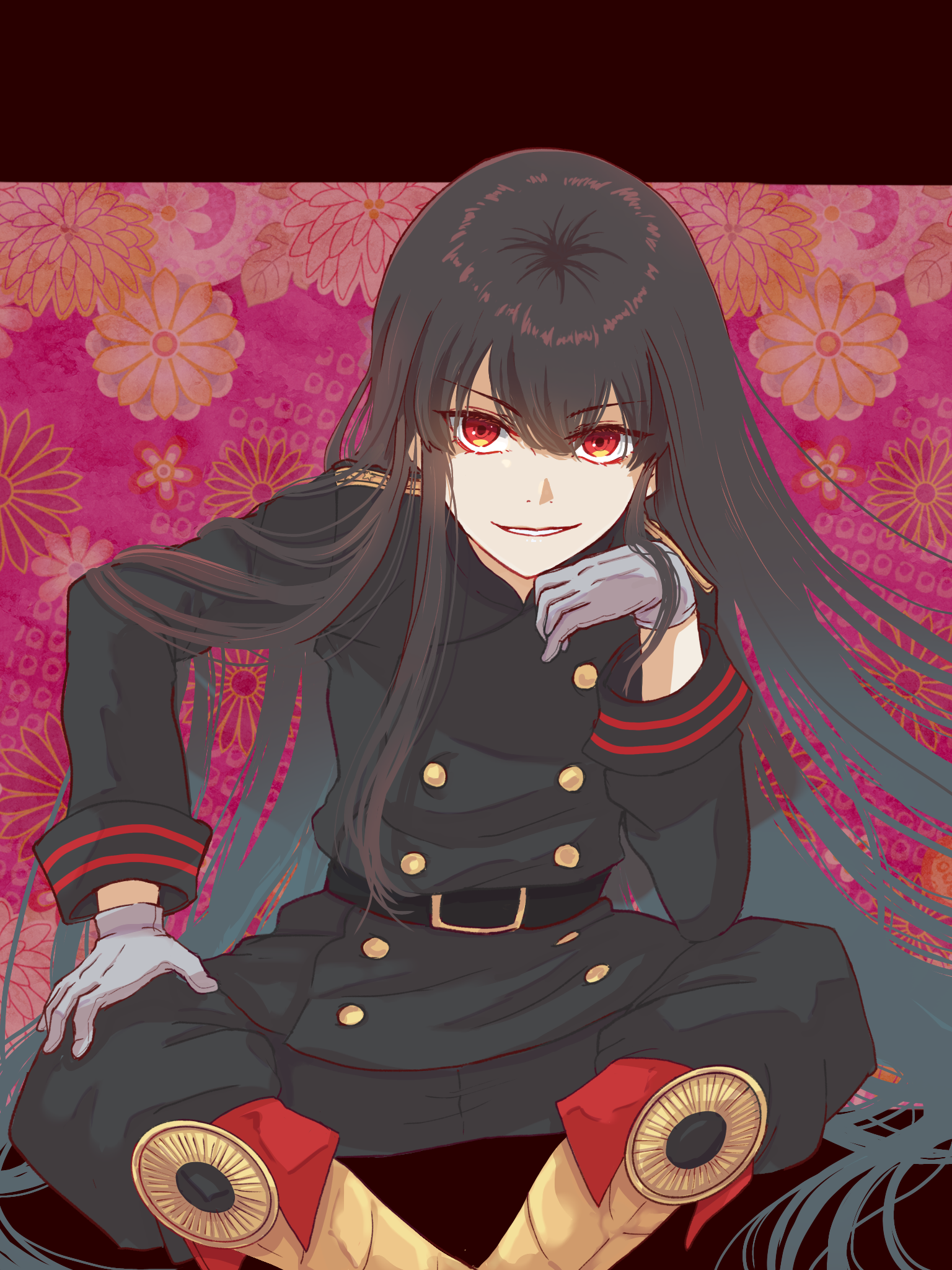 Anime Anime Girls Fate Series Fate Grand Order Oda Nobunaga Fate Grand Order Long Hair Black Hair Ar 1536x2048