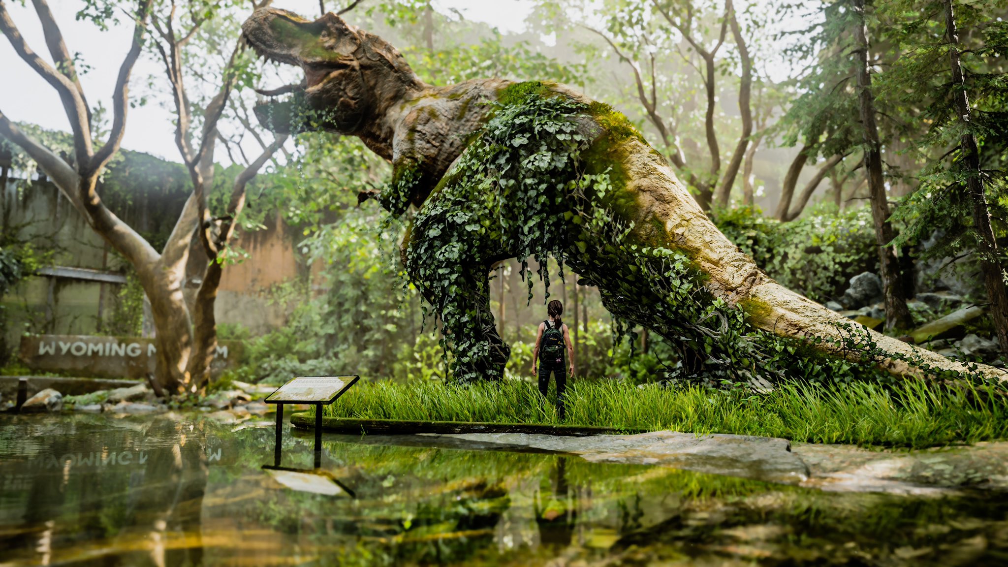 The Last Of Us The Last Of Us 2 Naughty Dog Tyrannosaurus Rex Statue 2048x1152