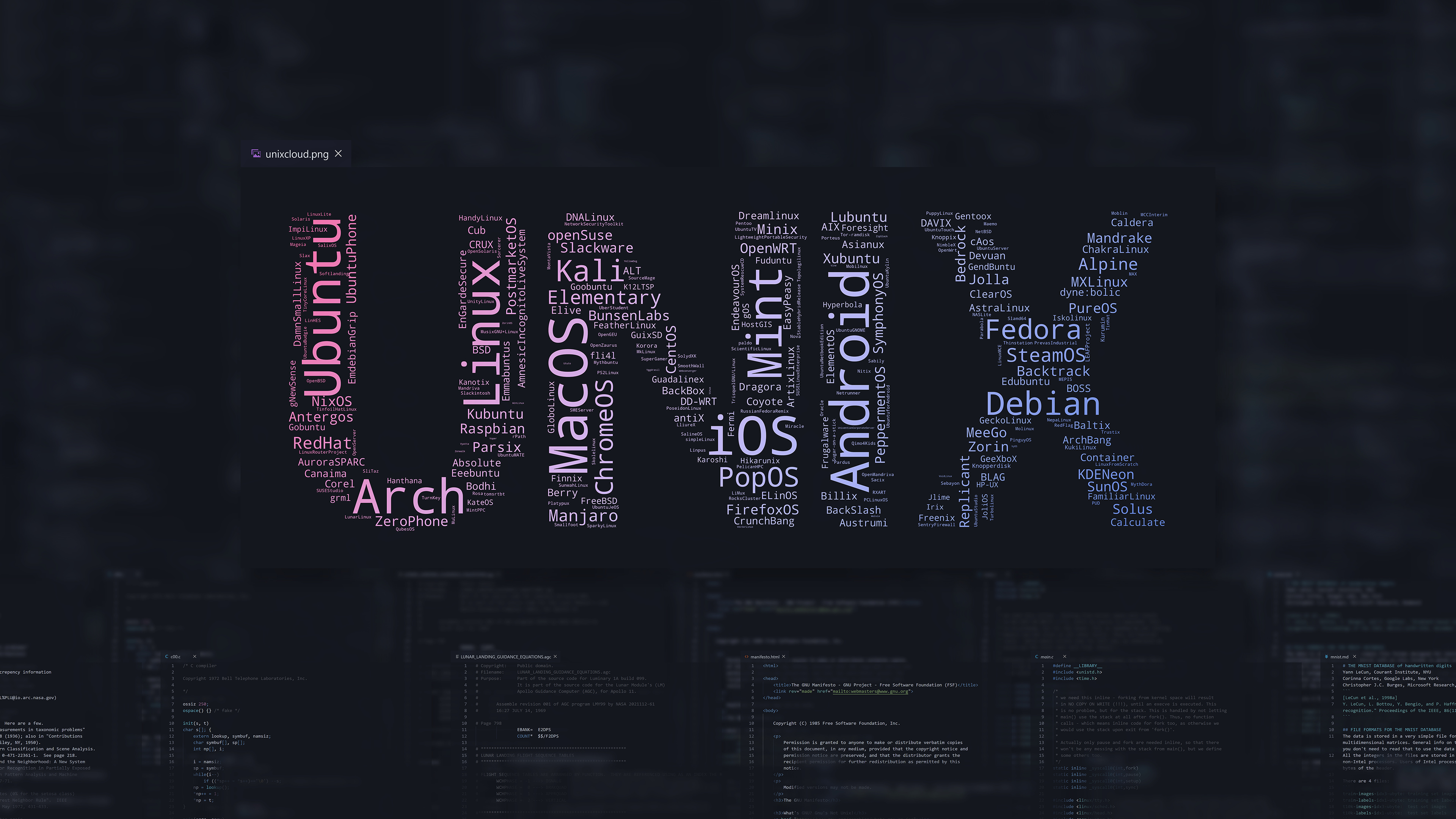 Unix Linux IOS MacBook Arch Ubuntu Programming Software Open Source Android Operating System Code Fe 3840x2160