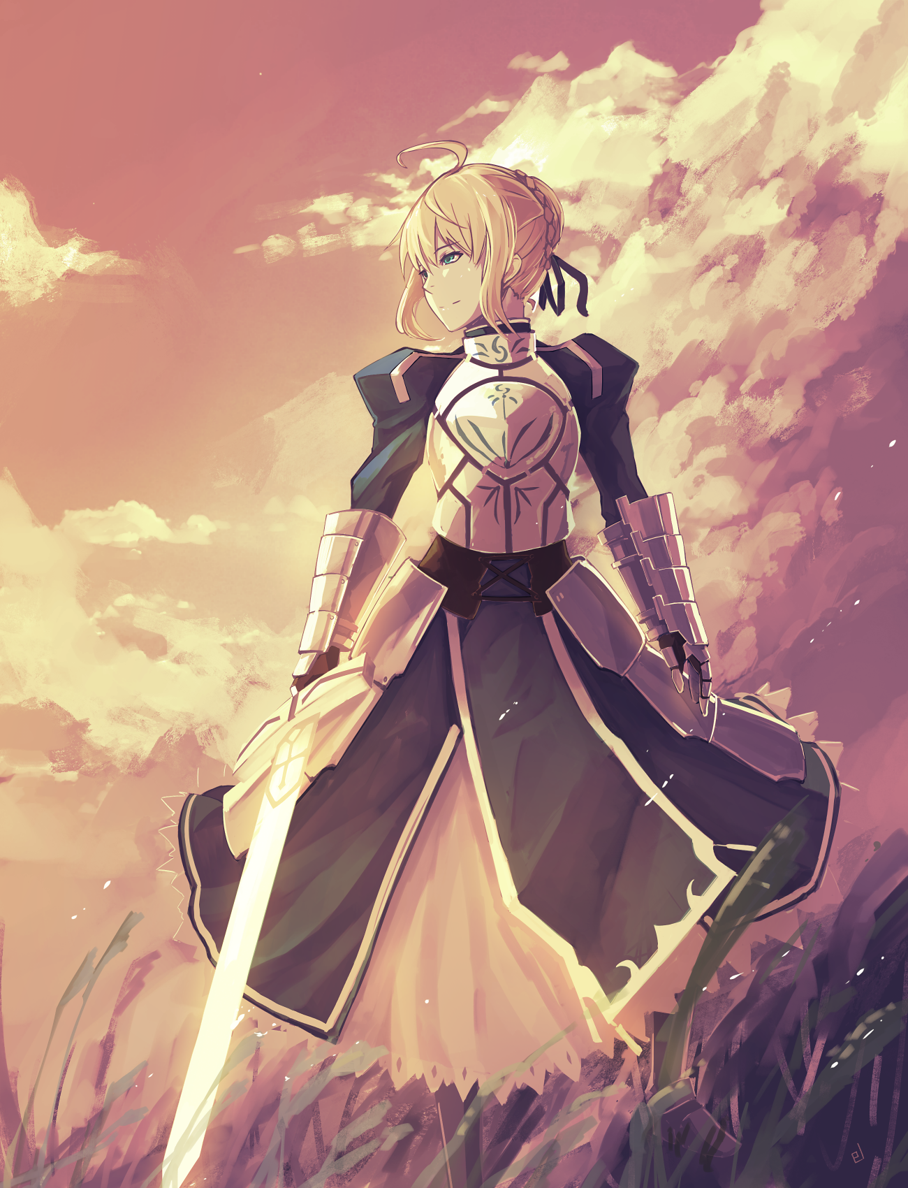 Anime Anime Girls Fate Series Fate Stay Night Fate Grand Order Excalibur Artoria Pendragon Saber Blo 1300x1700