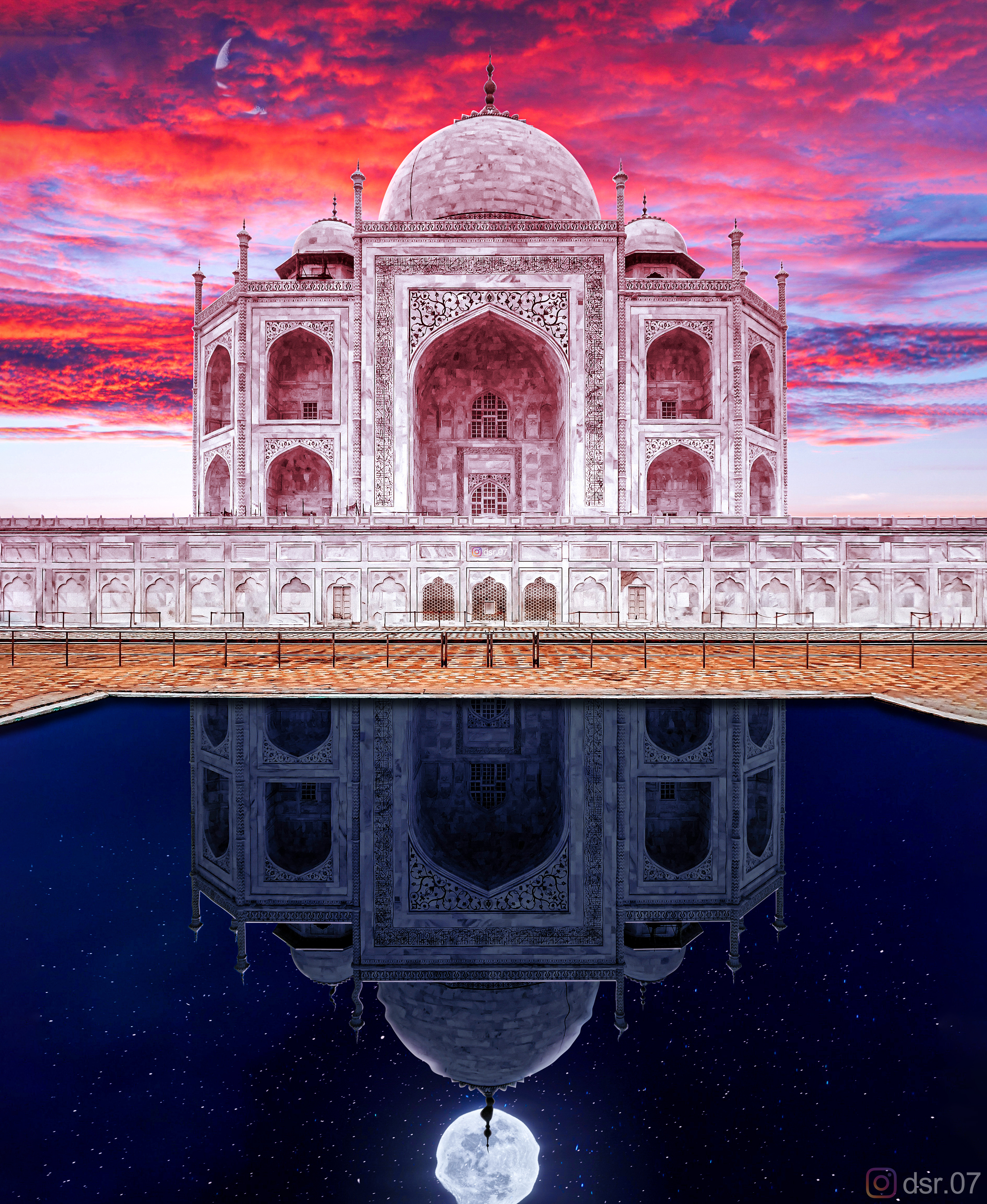 Taj Mahal India Editing Photoshop 3228x3936